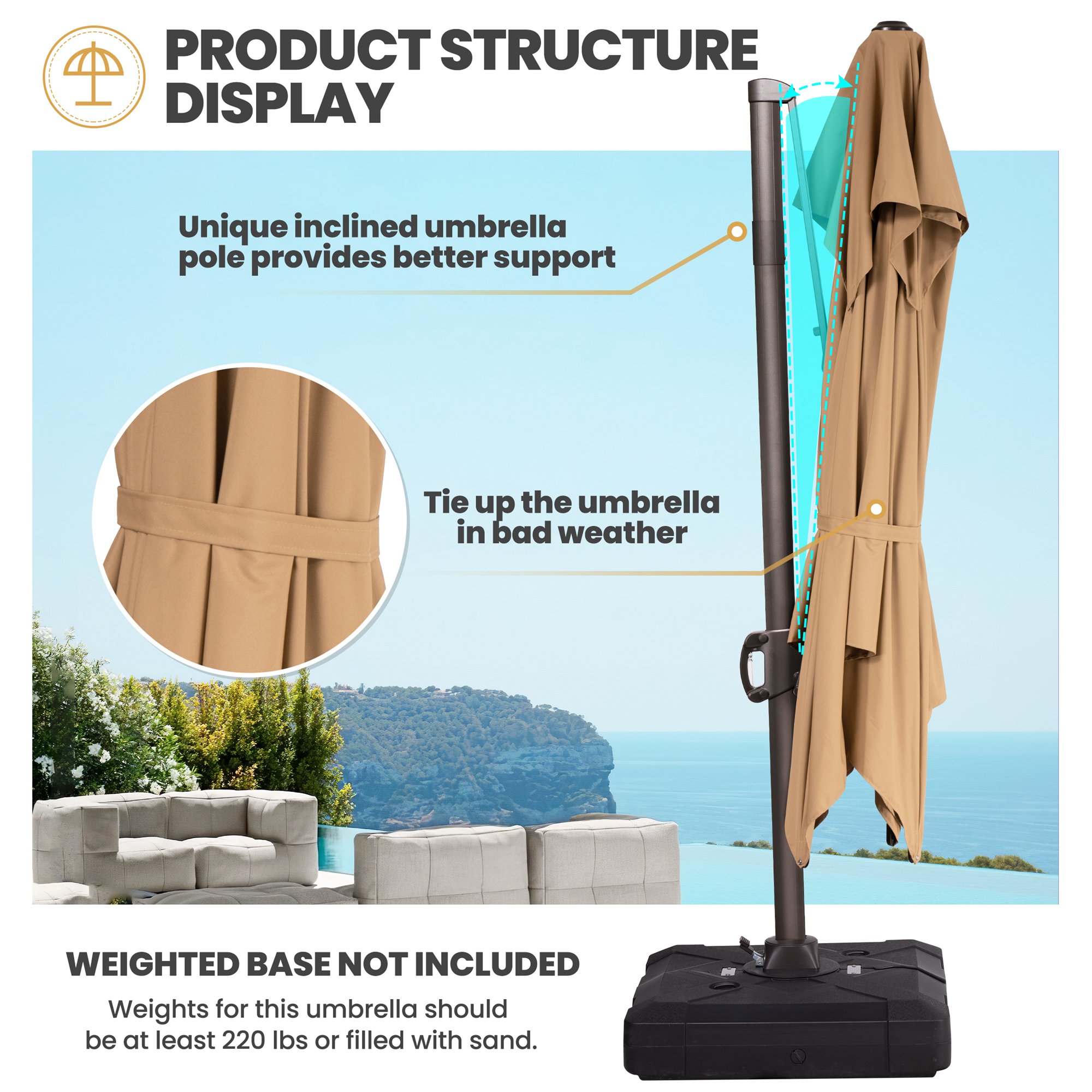 Crestlive Products CL-PU060TAN Umbrellas-2 - View #9