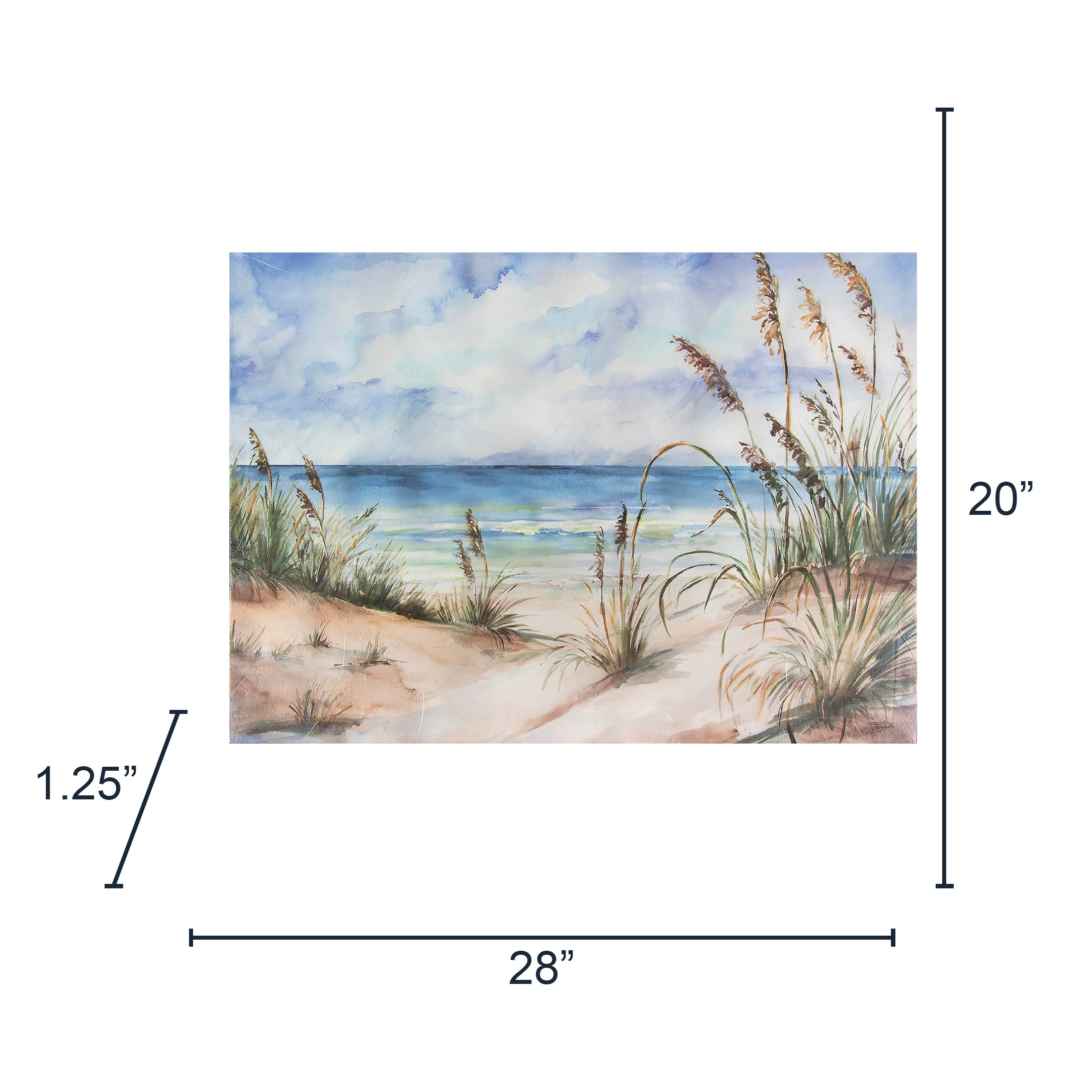 allen + roth 20-in H x 28-in W Coastal Print on Canvas in the Wall Art ...