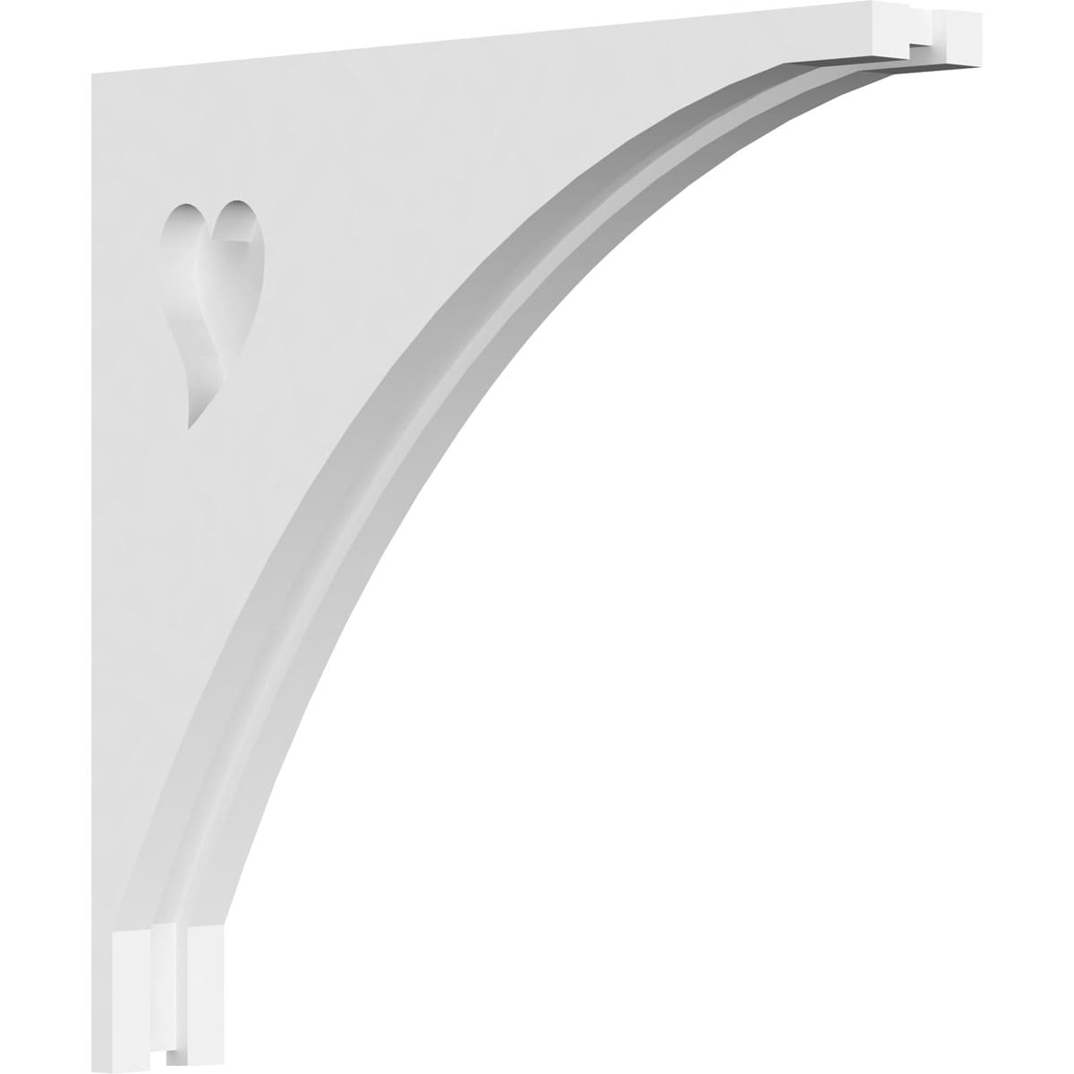 Ekena Millwork CORP01X12X12WN 1.875-in x 12-in x 12-in Winston Unfinished White PVC Paintable Corbel