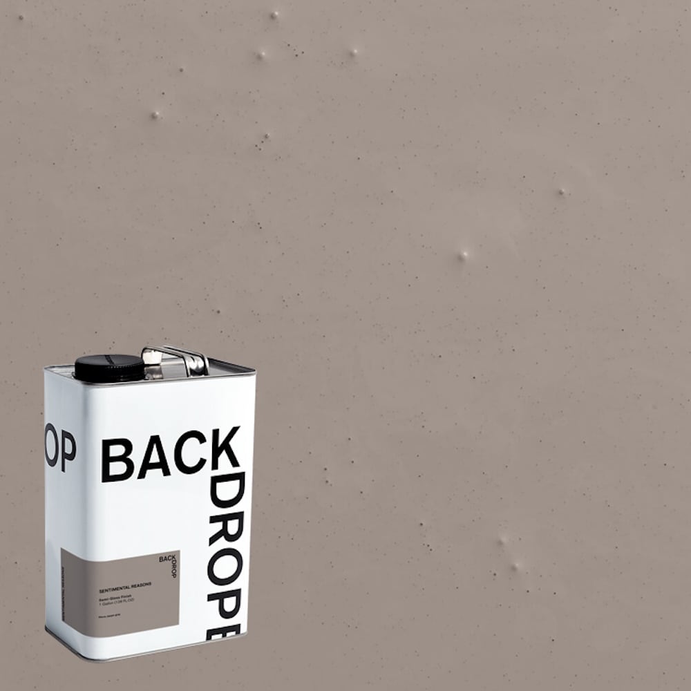 BACKDROP BD255305101 Semi-gloss SENTIMENTAL REASONS Warm taupe-gray Enamel ( 1-gallon )