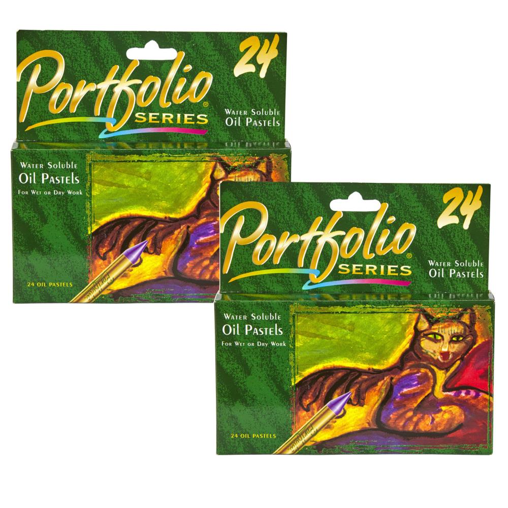 Crayola Portfolio Series Water Soluble Oil Pastels, Assorted Colors - 12 count