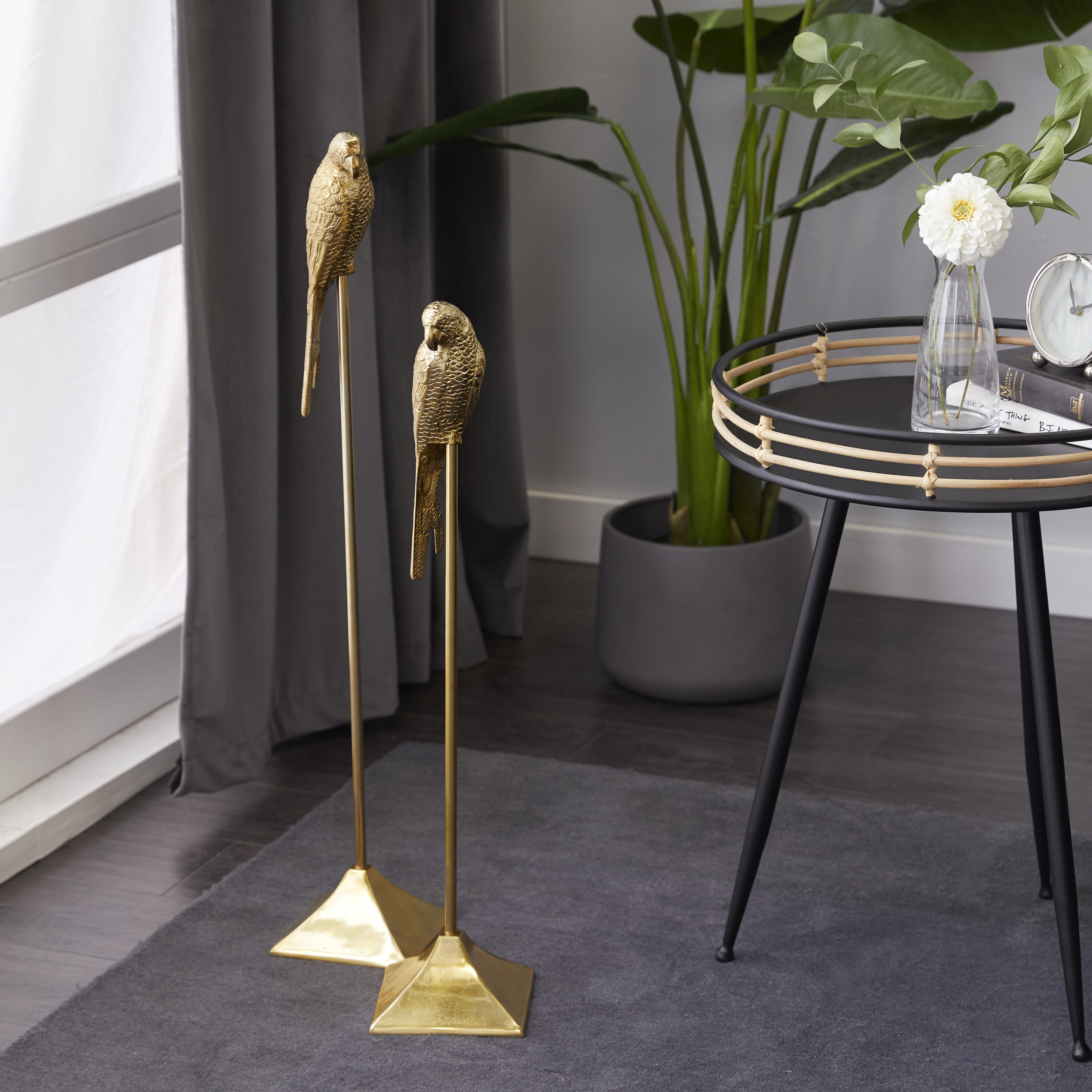 Grayson Lane 55371 2-Pack Gold Aluminum Modern Sculpture