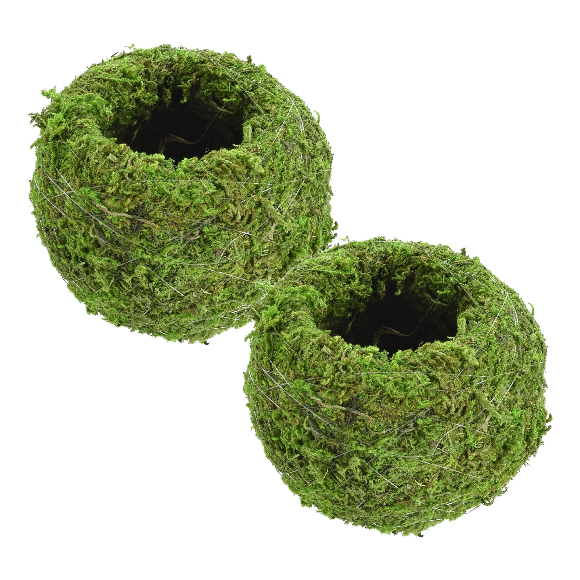 Arcadia Garden Products KO01-2 Kokedama, Japanese Moss Balls-4.0 x 3.5, Set of 2, Green, 4.0 x 3.5