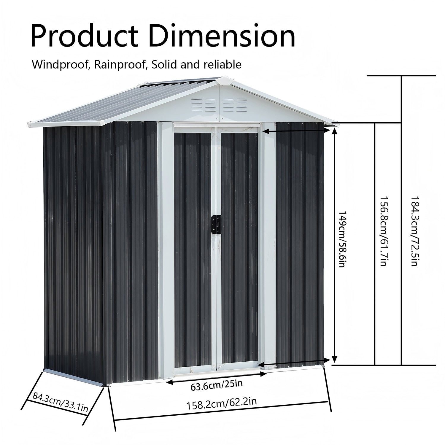 GZMR GM-W2748 Metal-Storage-Buildings-Sheds - View #5