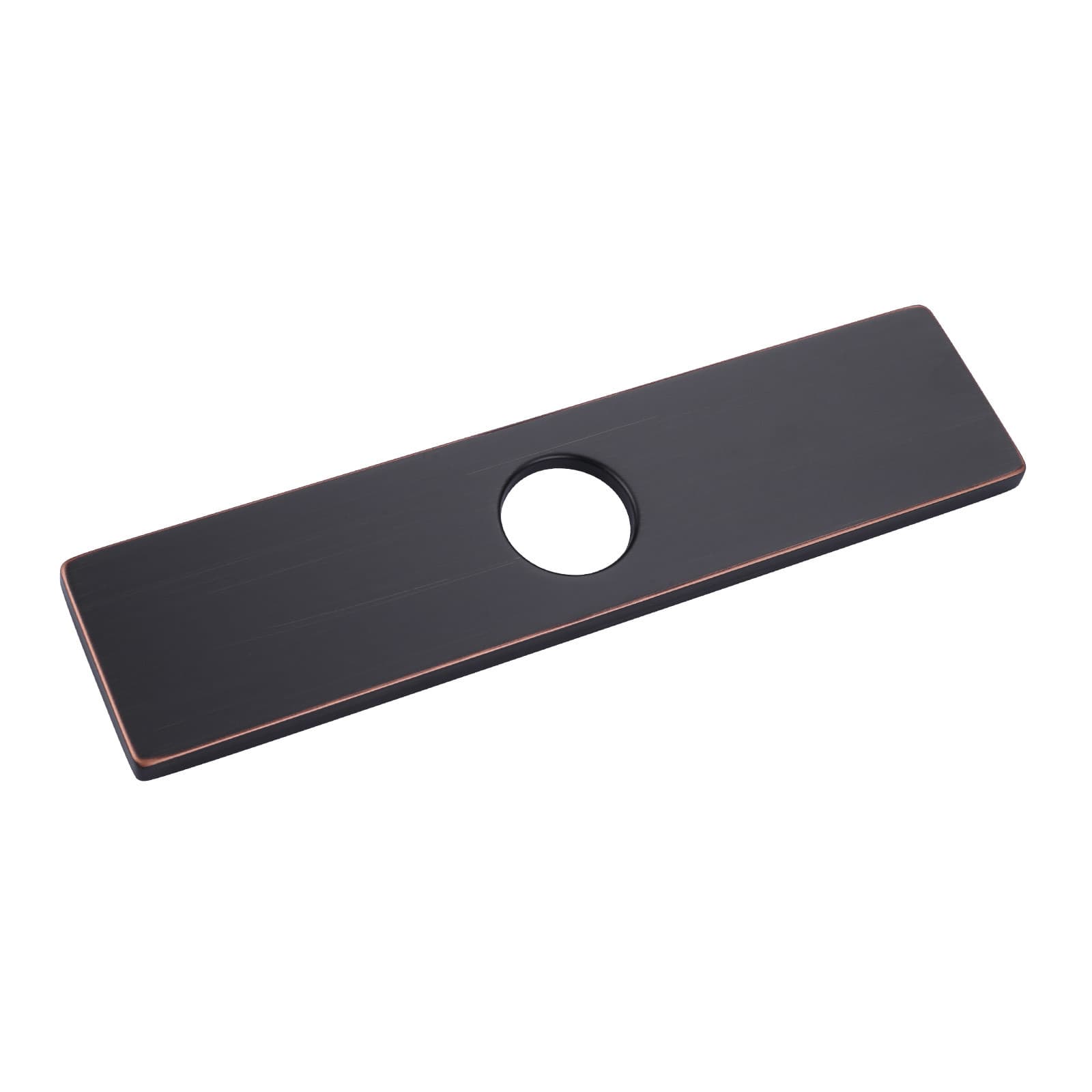 ALEASHA 10-in L 2.46-in D 0.39-in H Stainless Steel Kitchen Sink Faucet Hole Cover Deck Plate Escutcheon in Oil-Rubbed Bronze