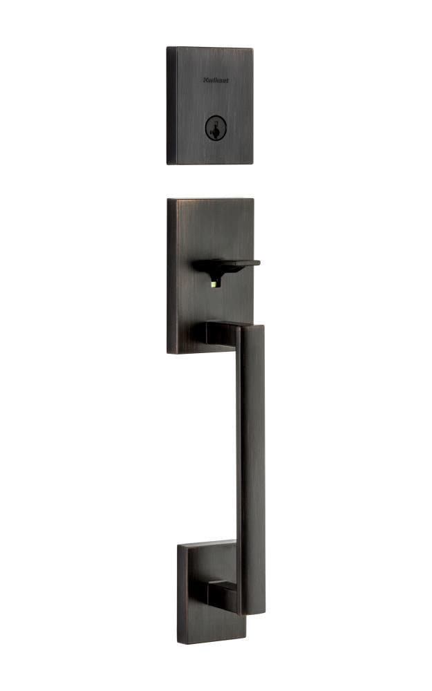 Kwikset 818SCELIP-11PS.STRKP Signature Series Venetian Bronze Single-Cylinder Deadbolt Entry door exterior handle with and SmartKey