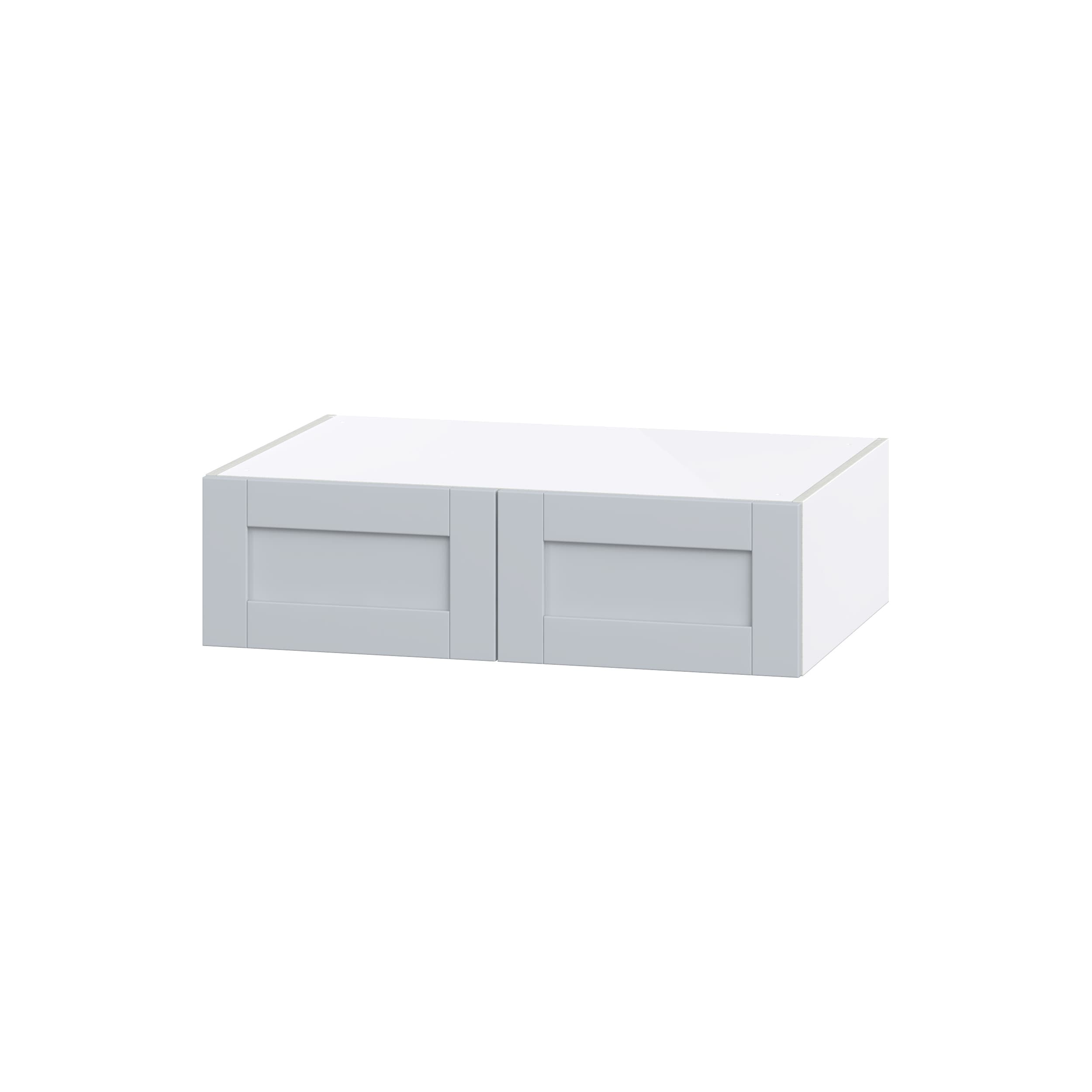 Hugo&Borg Charlesberg 36-in W x 10-in H x 24-in D Gray Wall Fully Assembled Cabinet (Flat Panel Shaker Door Style)