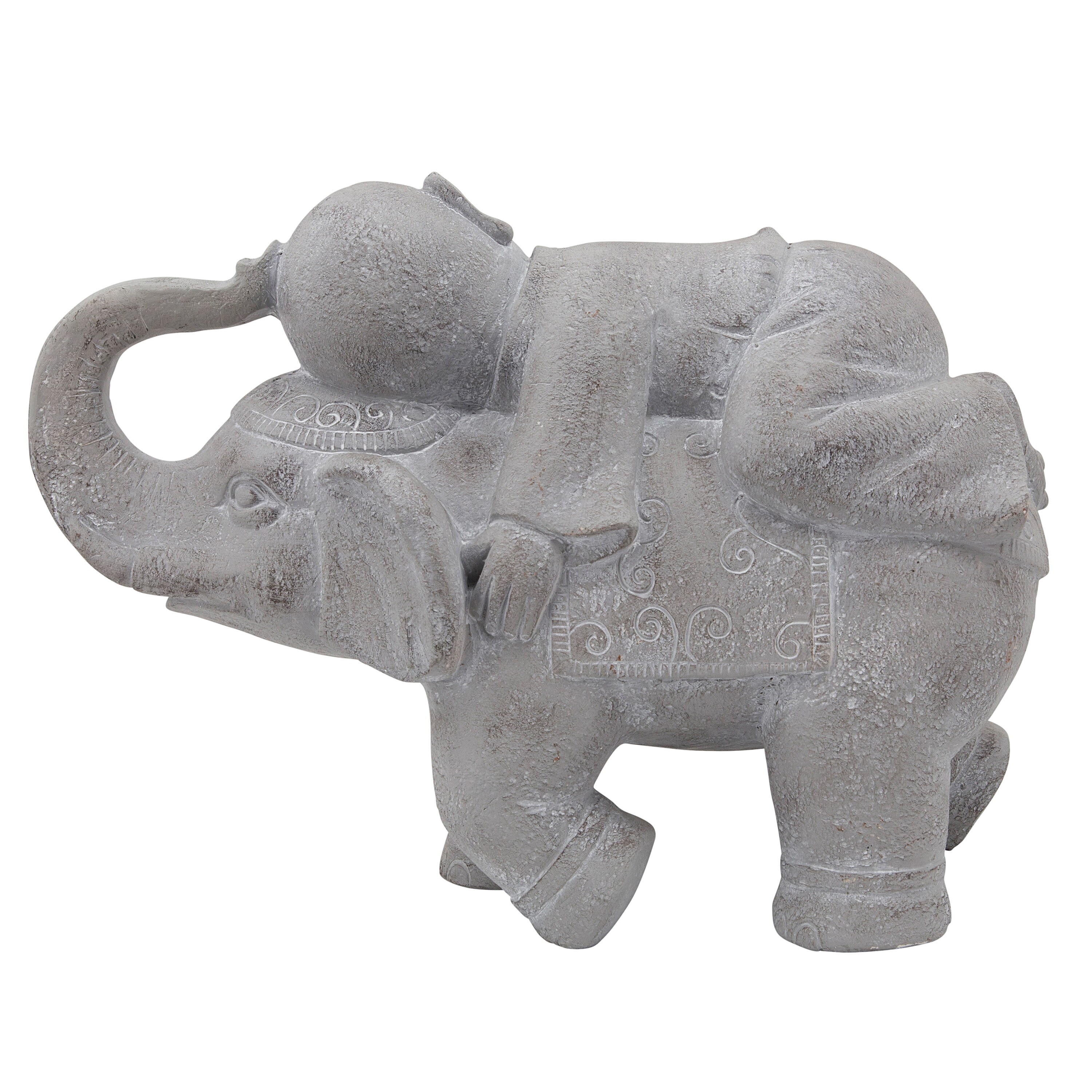 Sagebrook Home 16-in H x 22-in W Gray Animal Garden Statue at Lowes.com