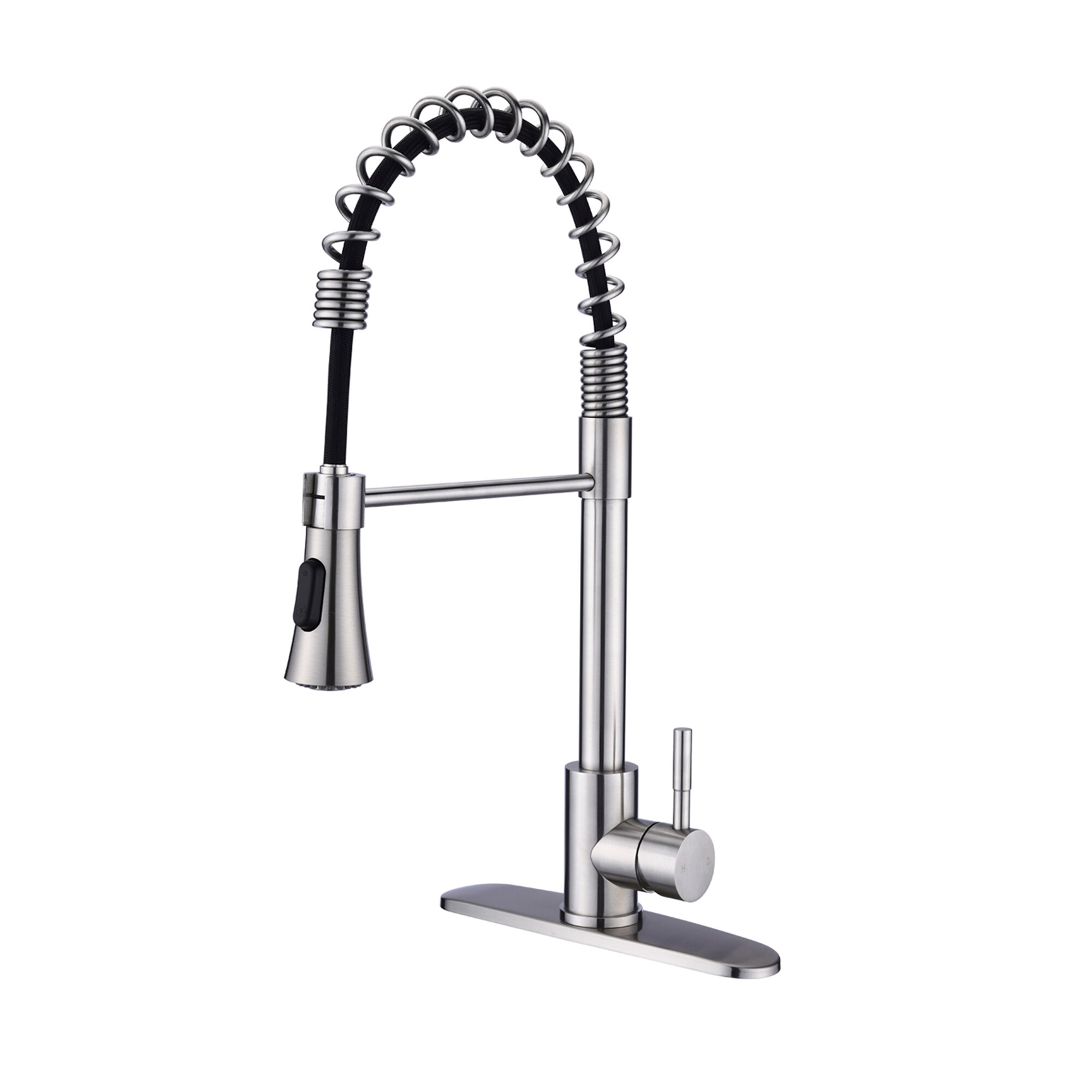 Clihome Kitchen Faucets Brushed Nickel Single Handle Pre-rinse Kitchen ...