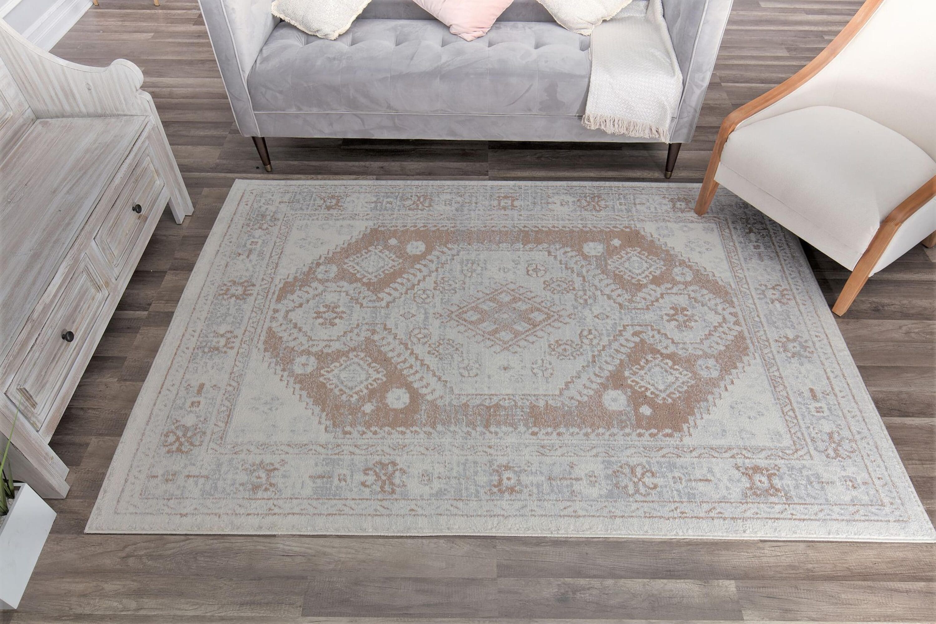 Rugs America 30060 Gabriel 2 x 8 (ft) Loomed Polypropylene Tan Rectangular Indoor Distressed/Overdyed Area rug