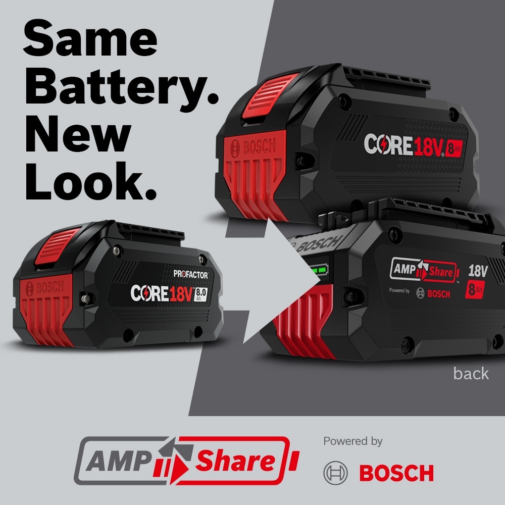 Bosch PROFACTOR 18-V 2-Pack 8 Amp-Hour; 8 Amp-Hour Lithium-ion Battery in  the Power Tool Batteries & Chargers department at
