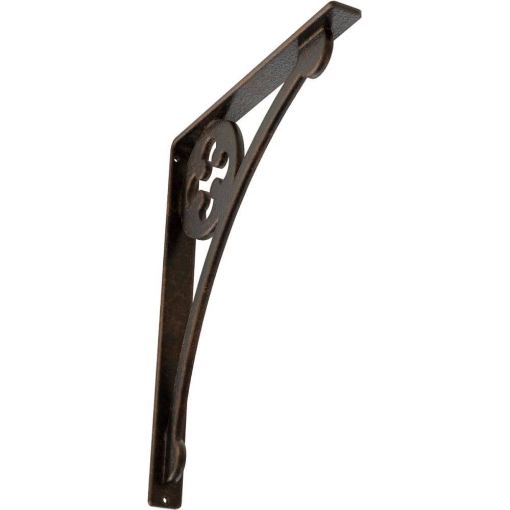 Ekena Millwork BKTM01X12X15SCRABZ Crawley 12-in x 1.5-in x 15-in Antique bronze Wrought iron Countertop support bracket