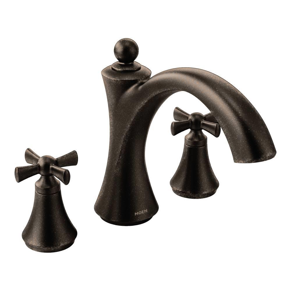 Moen Wynford Oil Rubbed Bronze 2 Handle Residential Deck Mount Roman   04978751 