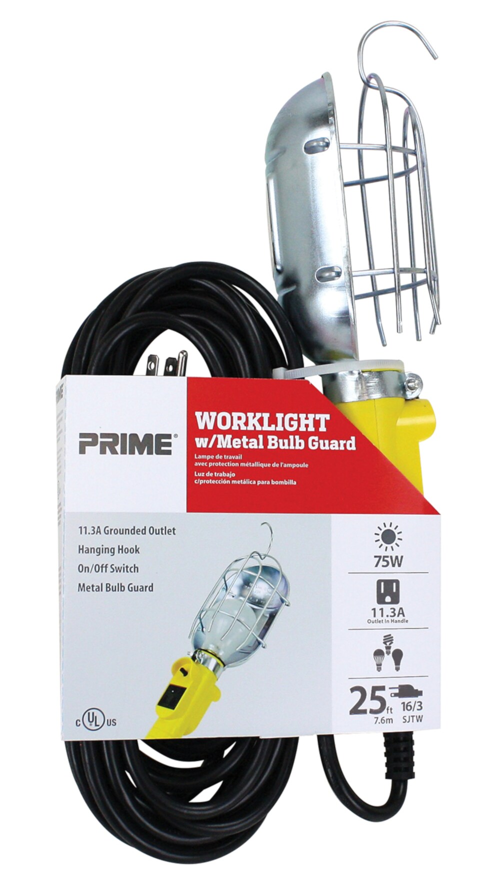 PRIME 378125 Fluorescent Plug-in Portable Work Light