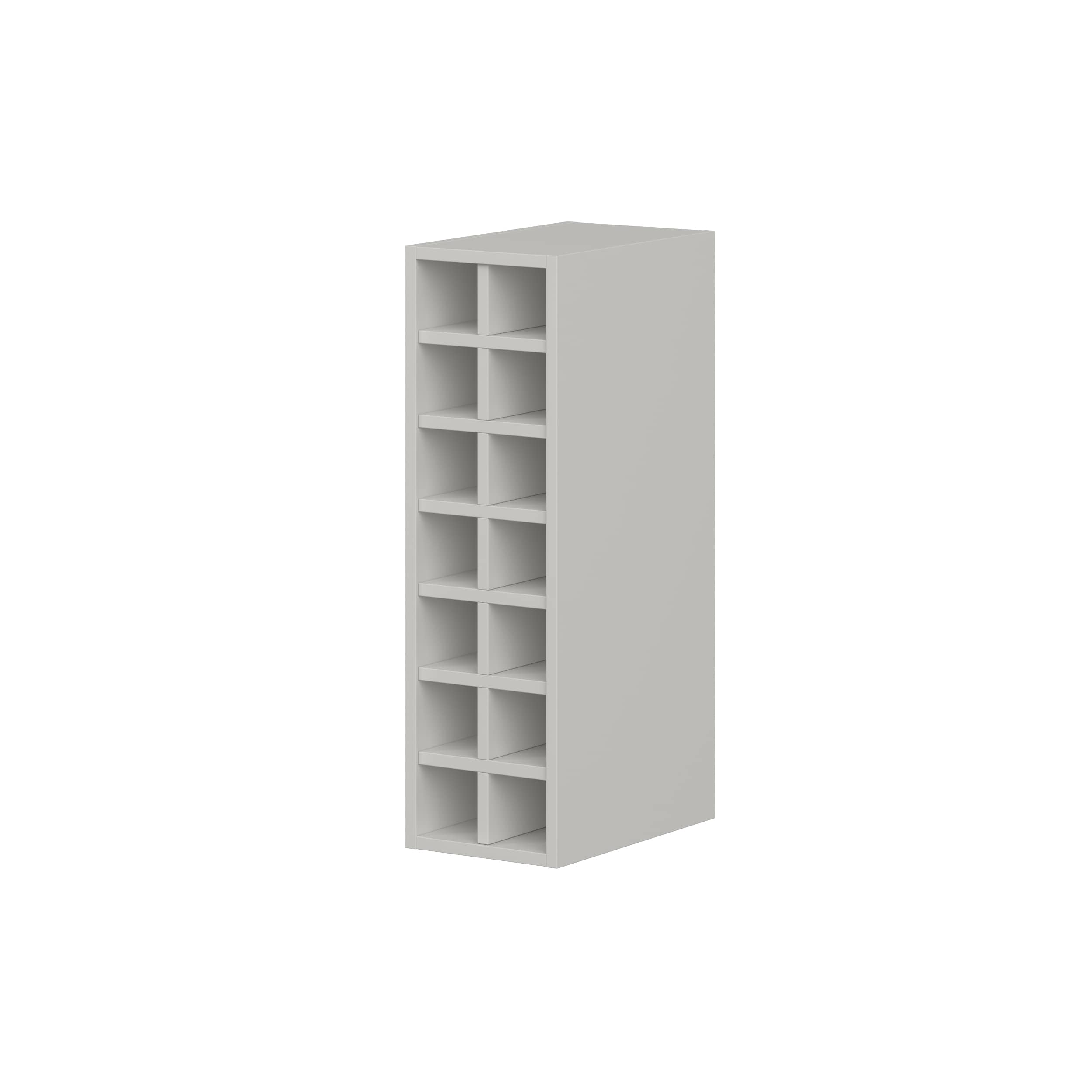 Hugo&Borg Charlesberg 9-in W x 30-in H x 14-in D Gray Open Cube Organizer Wall Fully Assembled Cabinet (Recessed Panel Style)