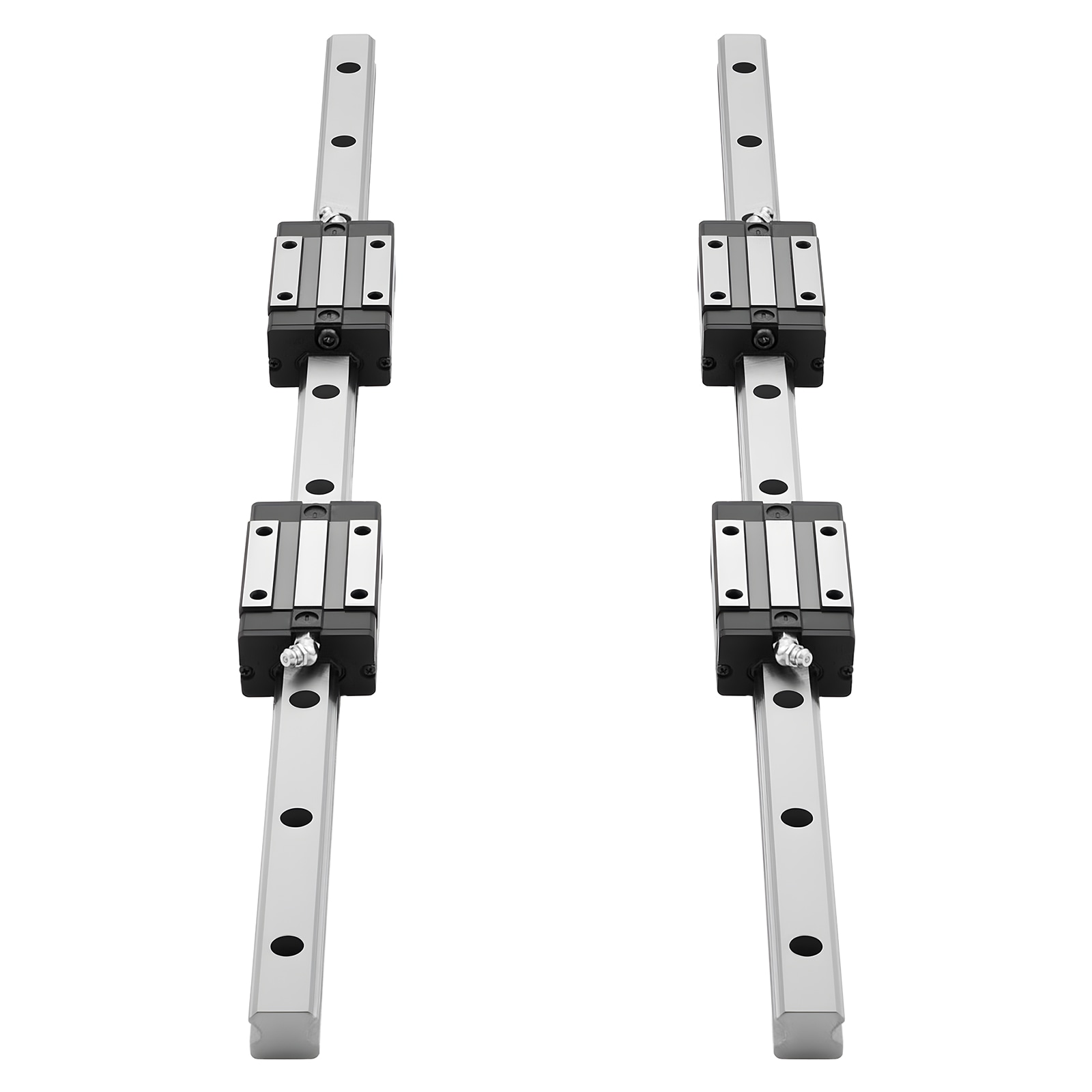 VEVOR Linear Rail Guide Kit HGR20 2PCS 600 mm (23.62 inch) Linear Rails and 1PCS Ball Screw 4PCS Slide Blocks with BF12/BK12 End Support Coupling and Nut Housing for DIY CNC Routers Lathes