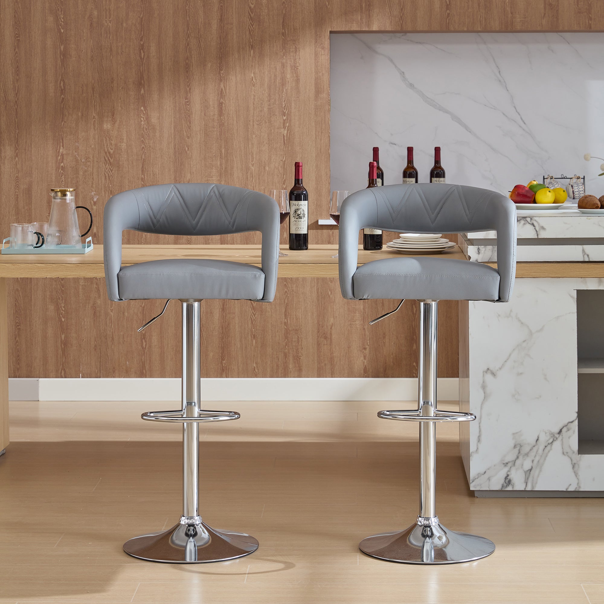 Vecelo LOE-C13-LGRY stools - View #2