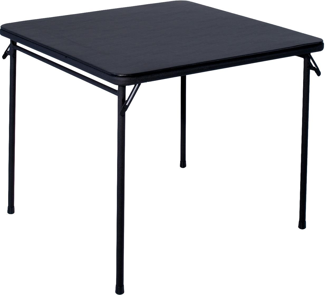 Cosco 3-ft x 3-ft Indoor Square Vinyl Black Folding Dining Table (4-Person)