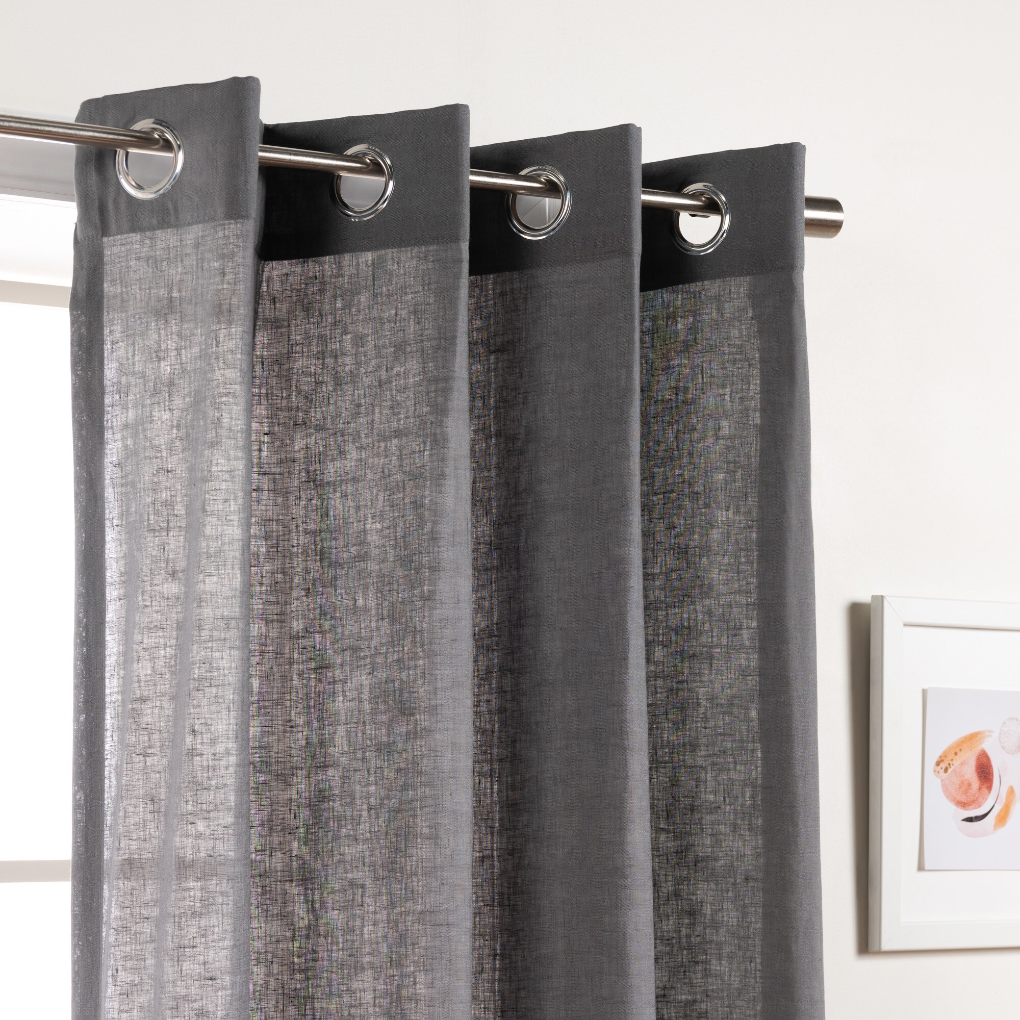 Best Home Fashion YK-03-GS-LN-84-DK.GR curtains - View #3