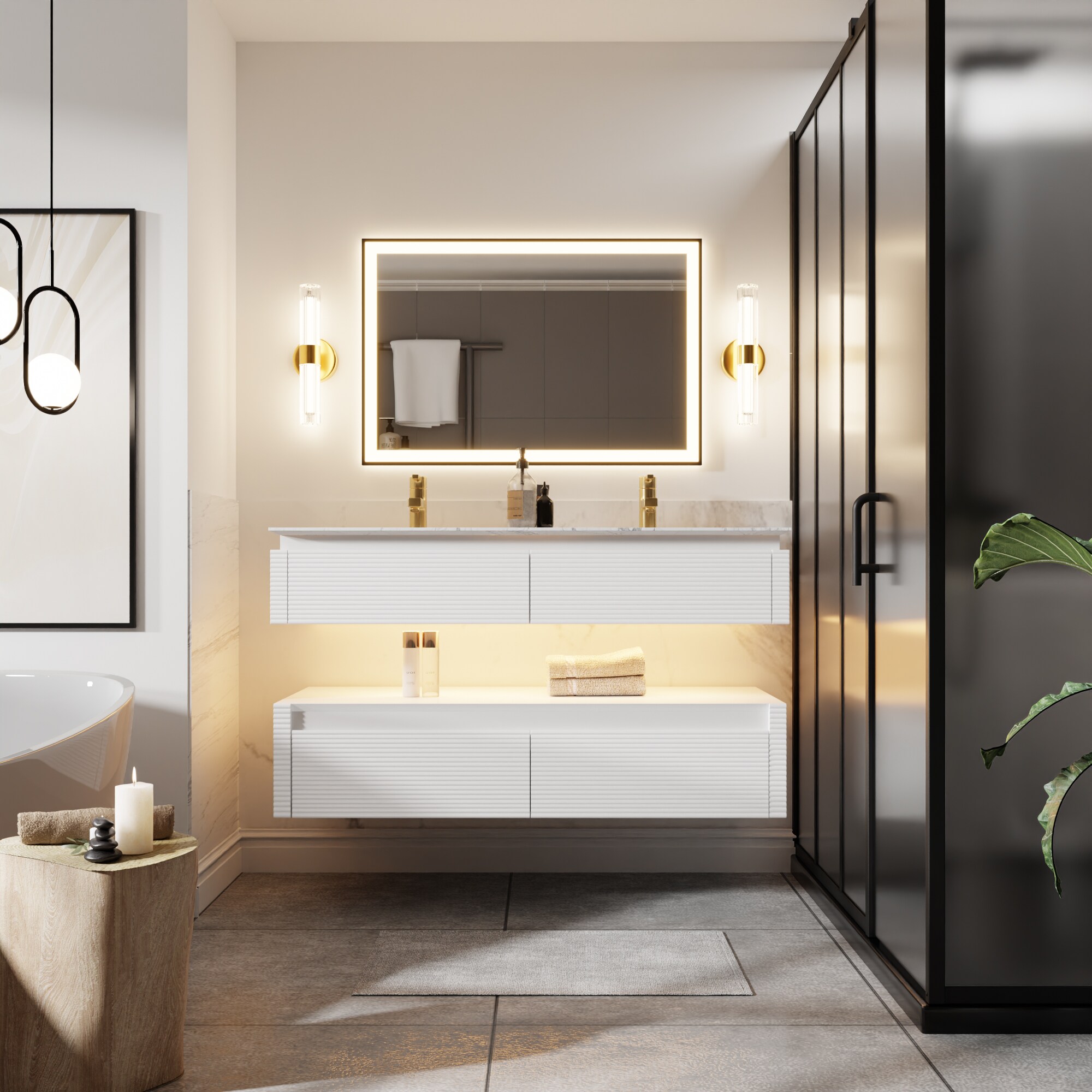 ExBrite SC4820V14DWH Bath-Vanity-Combo - View #8