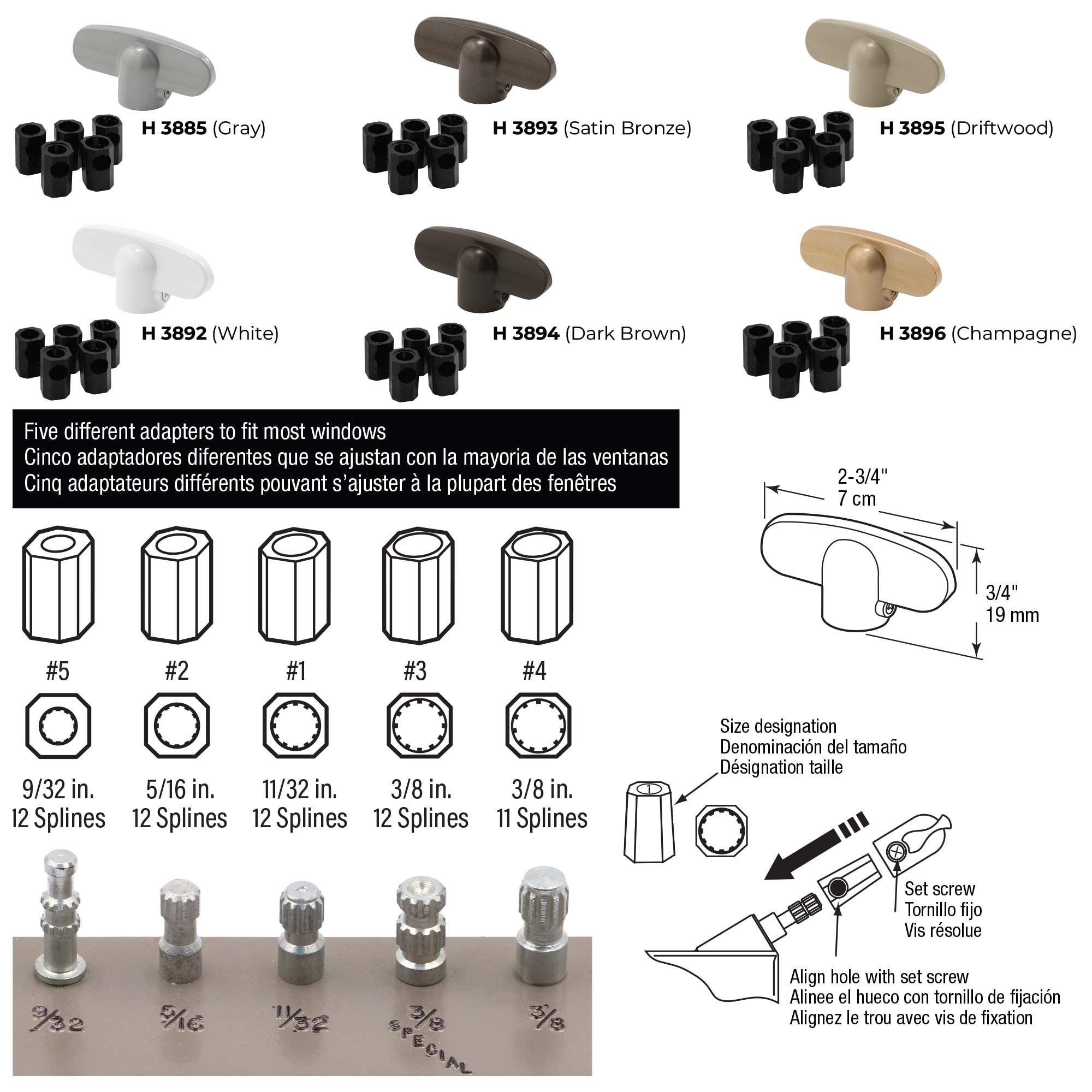 Prime-Line H 3893 Casement-Window-Crank-Handles - View #5