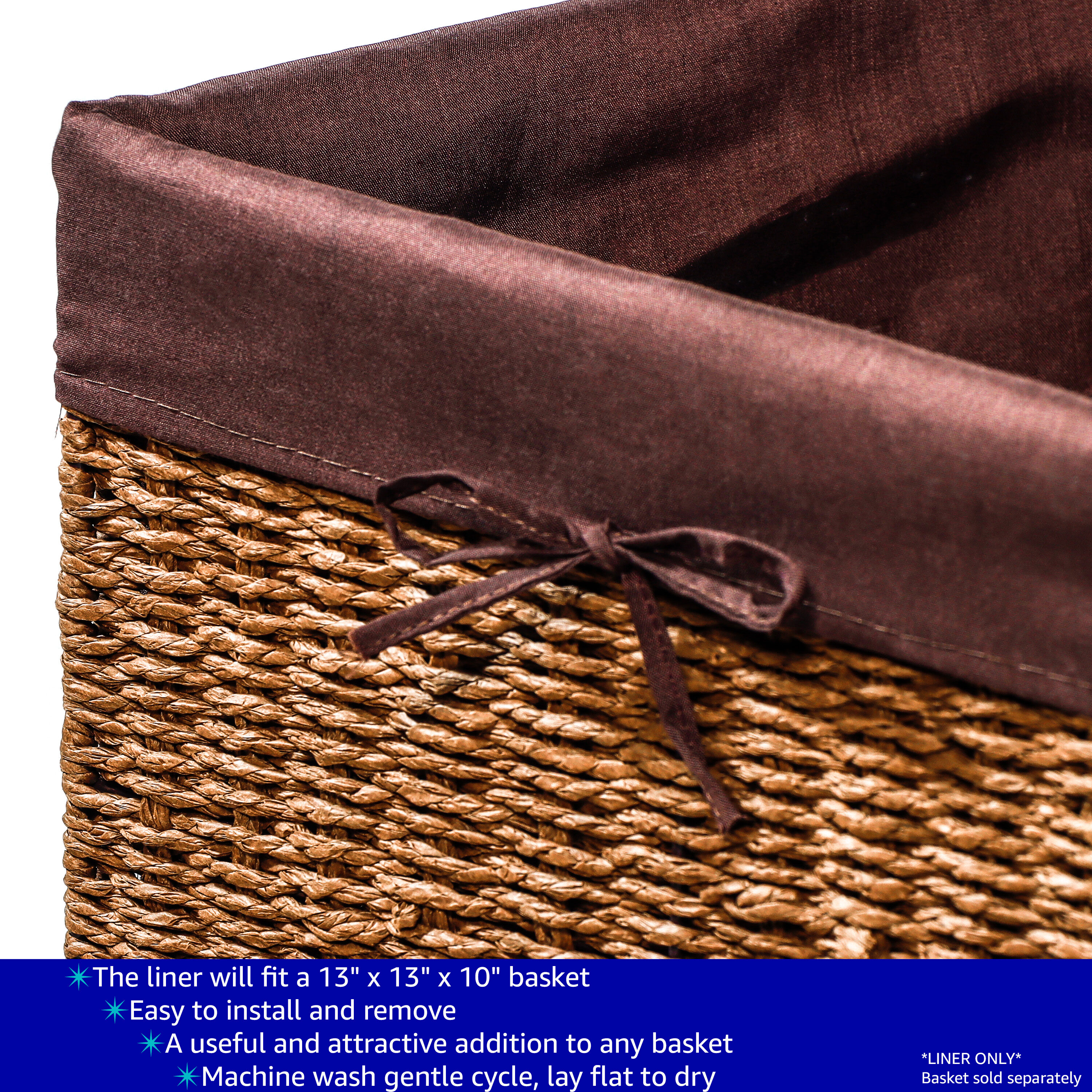 Trademark Innovations BSKTFAB-SQBR Bins-Baskets - View #2