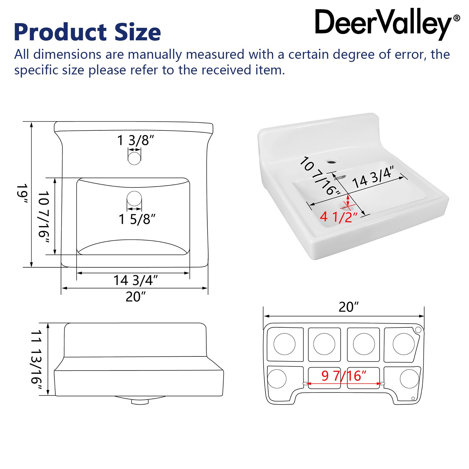 DeerValley DV-1WS0130 Bath-Sink - View #9