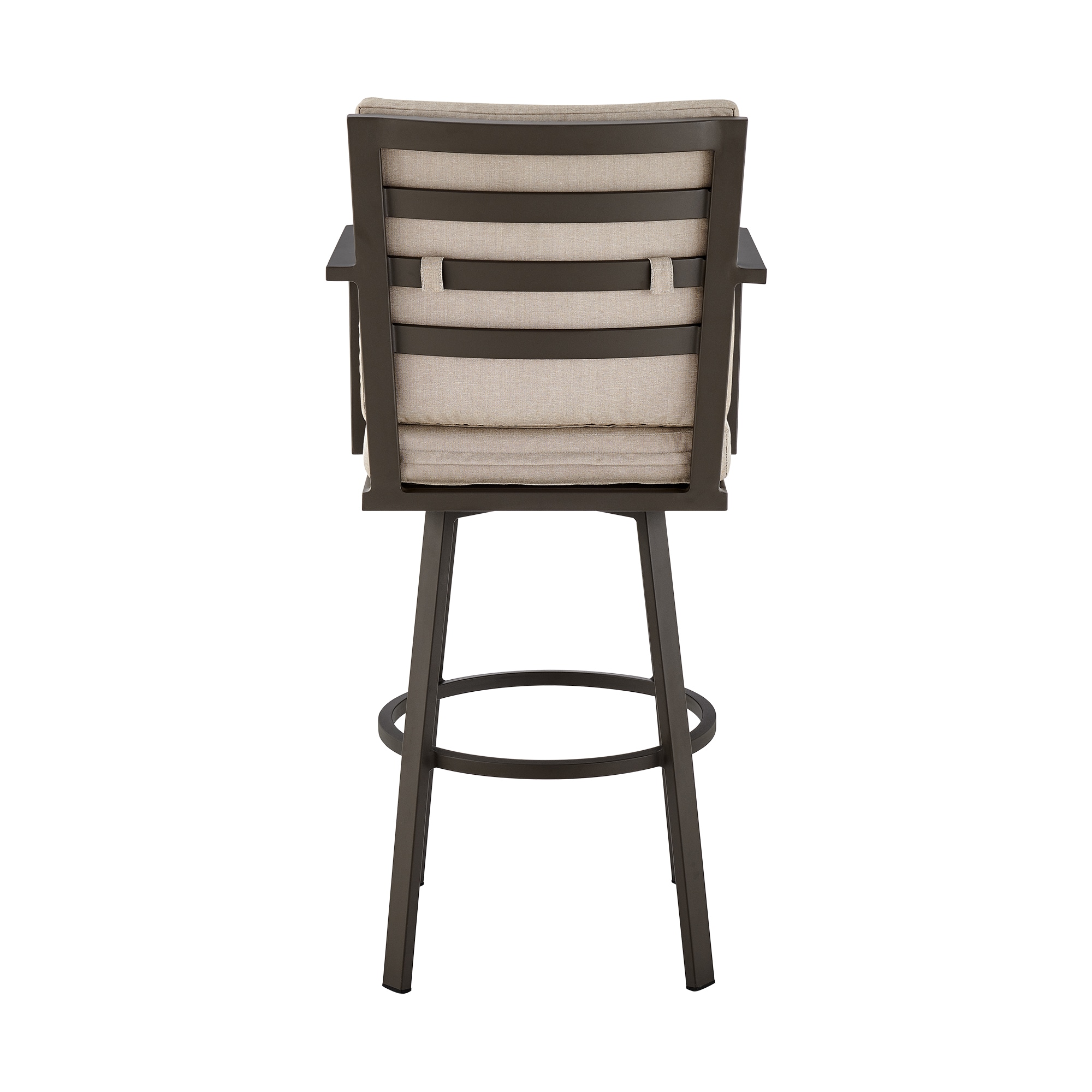 Eucalyptus Wood Outdoor Bar Stool with Cushions