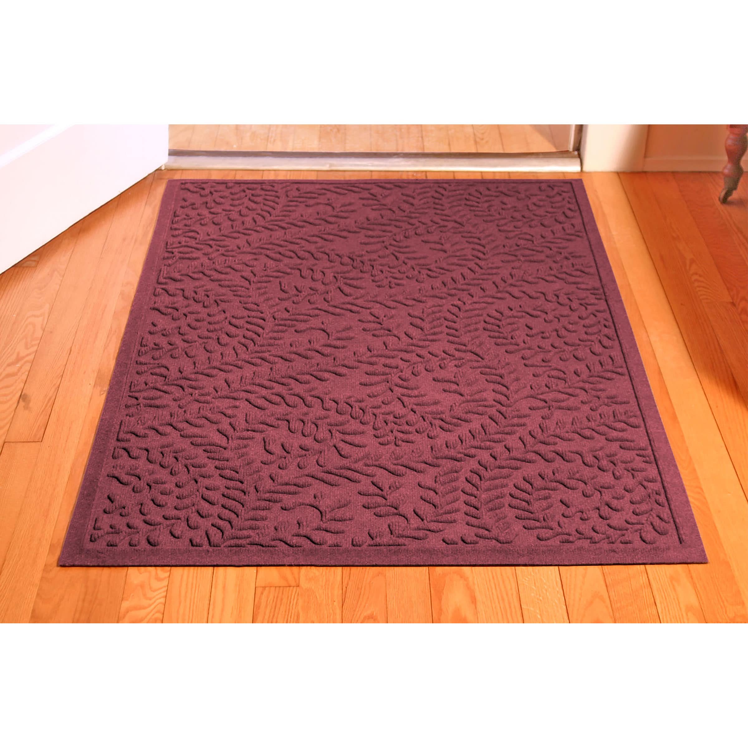 WaterHog 20378600035 3-ft x 5-ft Bordeaux Polyester Rectangular Indoor or outdoor Decorative Door mat