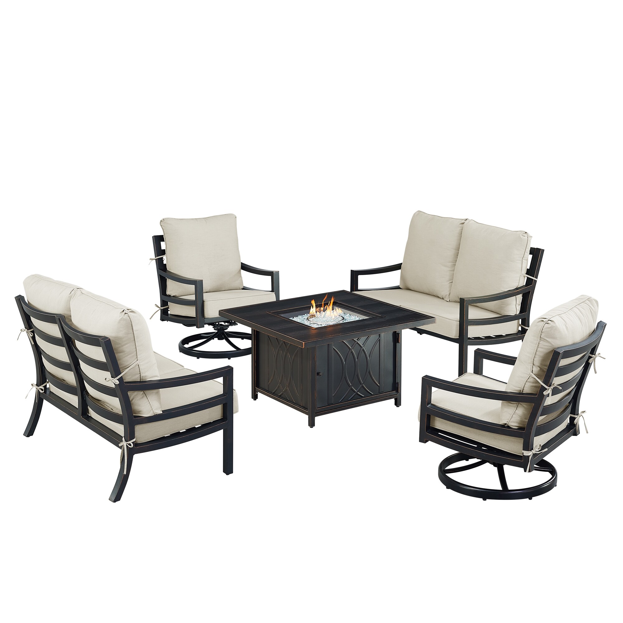 Oakland Living HUDSON2LS2CHCAVELGCU Patio-Conversation-Sets - View #2