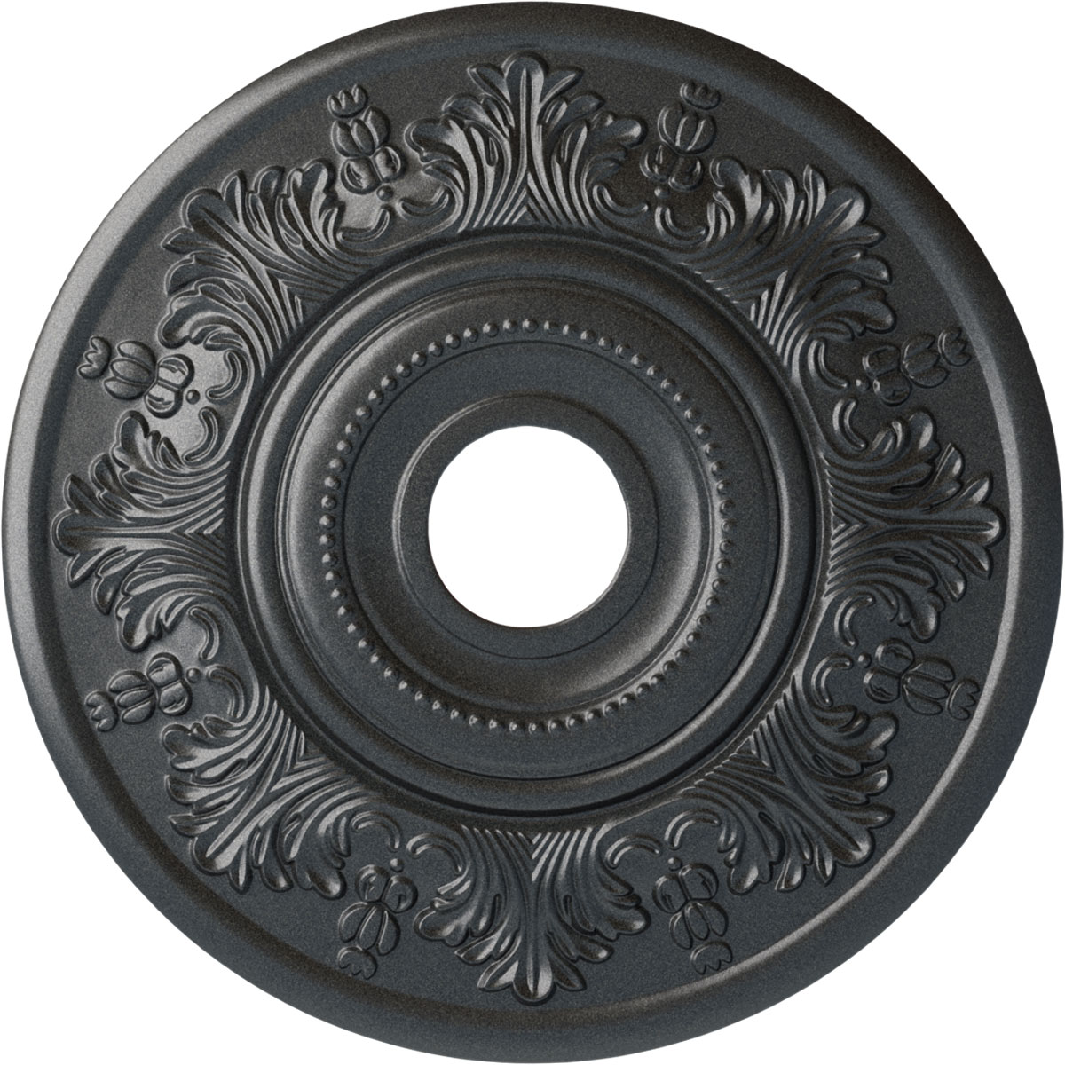 Ekena Millwork CM20VIPES Vienna 20-in W x 20-in L Painted Pewter Polyurethane Whole Ceiling Medallion