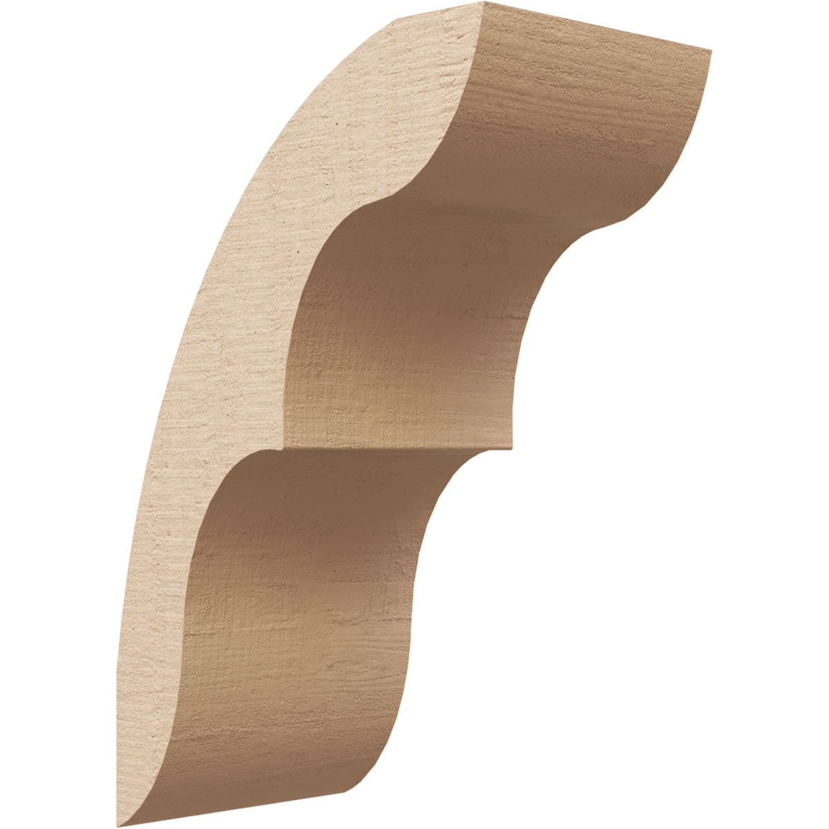 Ekena Millwork BRCUR05X08X12OZKRCPR 5-in x 12-in x 8-in Primed Urethane Ozark Rough Cedar Woodgrain TimberThane Knee Brace