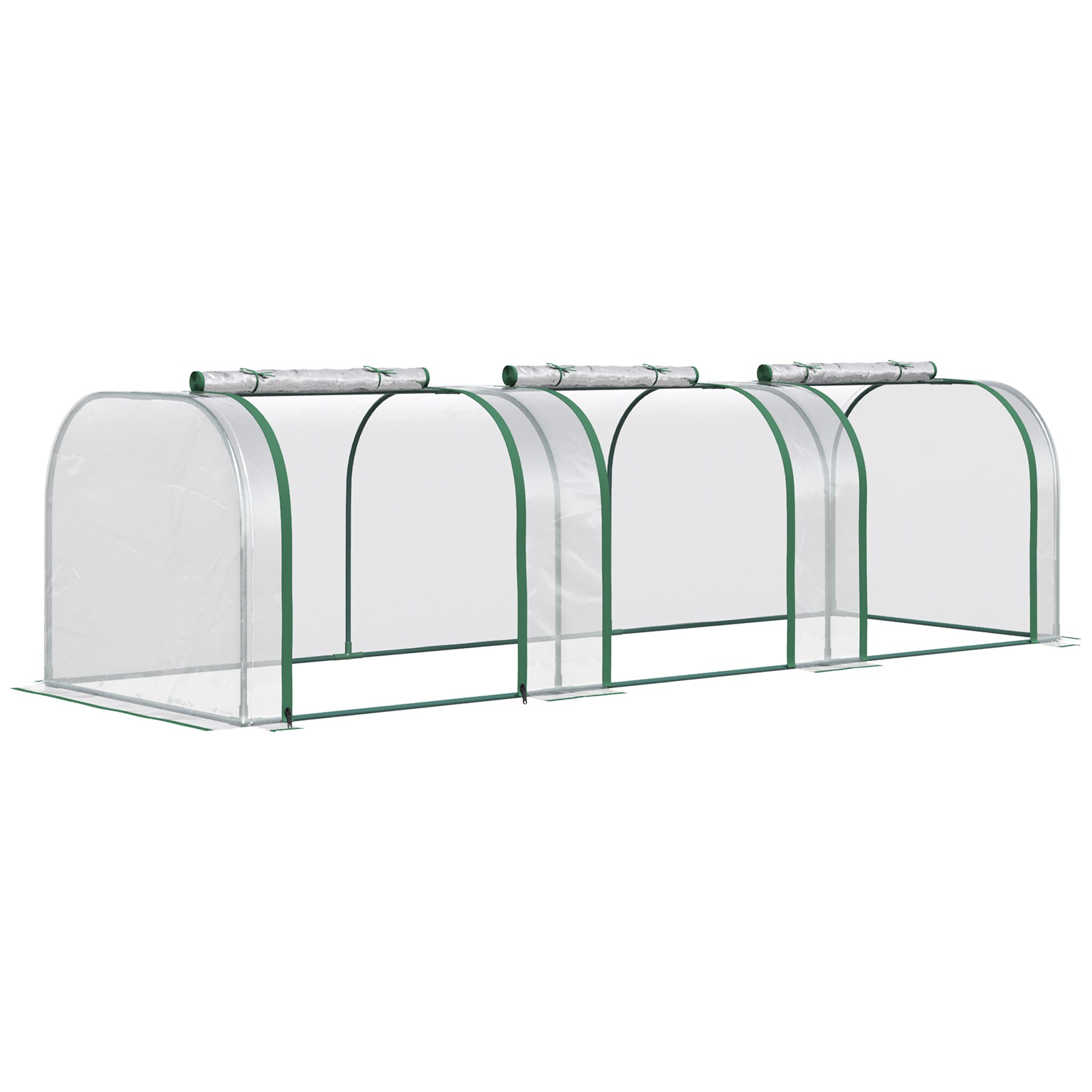 LUXEYARD 10FT x 3FT x 2.5FT Mini Greenhouse Portable Tunnel Green House with Roll-Up Zippered Doors UV Waterproof Cover Steel Frame Clear
