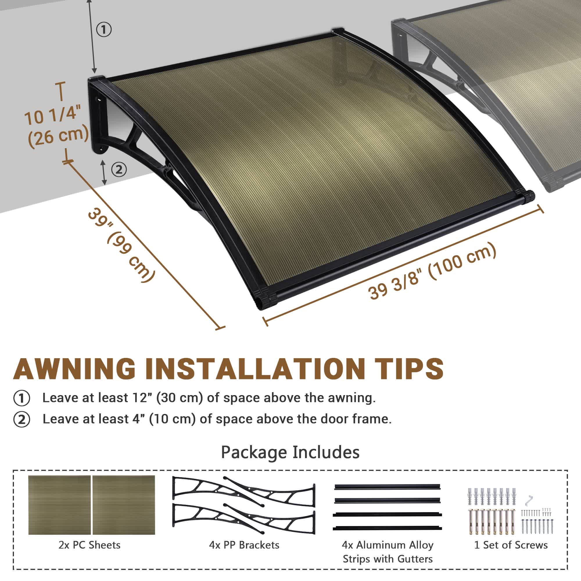 Yescom 07AWN004-40-10-2-LO awnings - View #3