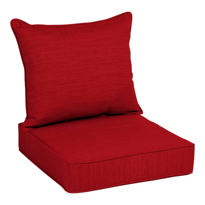 Allen Roth A R Red Deep Seat Set In The Patio Furniture Cushions Department At Com - Allen And Roth Red Patio Cushions