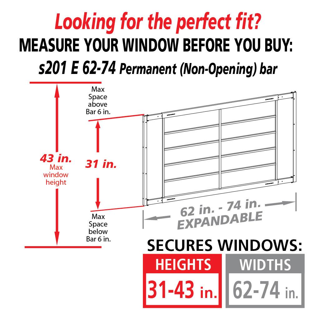 Mr. Goodbar S201 E 62-74 Window-Security-Bars - View #2