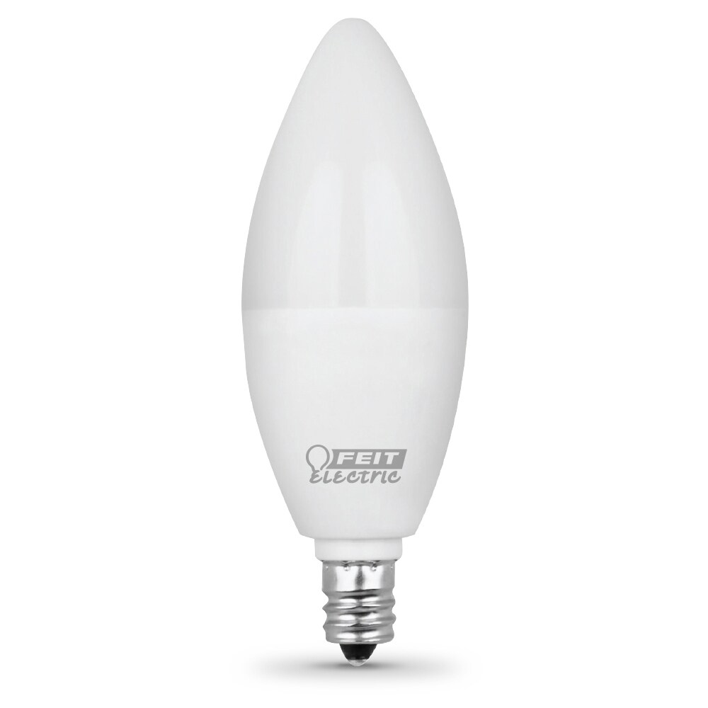 Warm White Frosted LED Candelabra Bulbs, 3-Pack