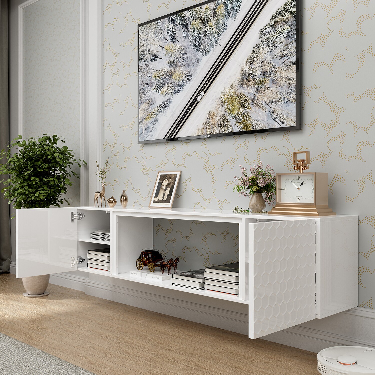 GZMR GZFTXF01-WH Tv-Stands - View #6