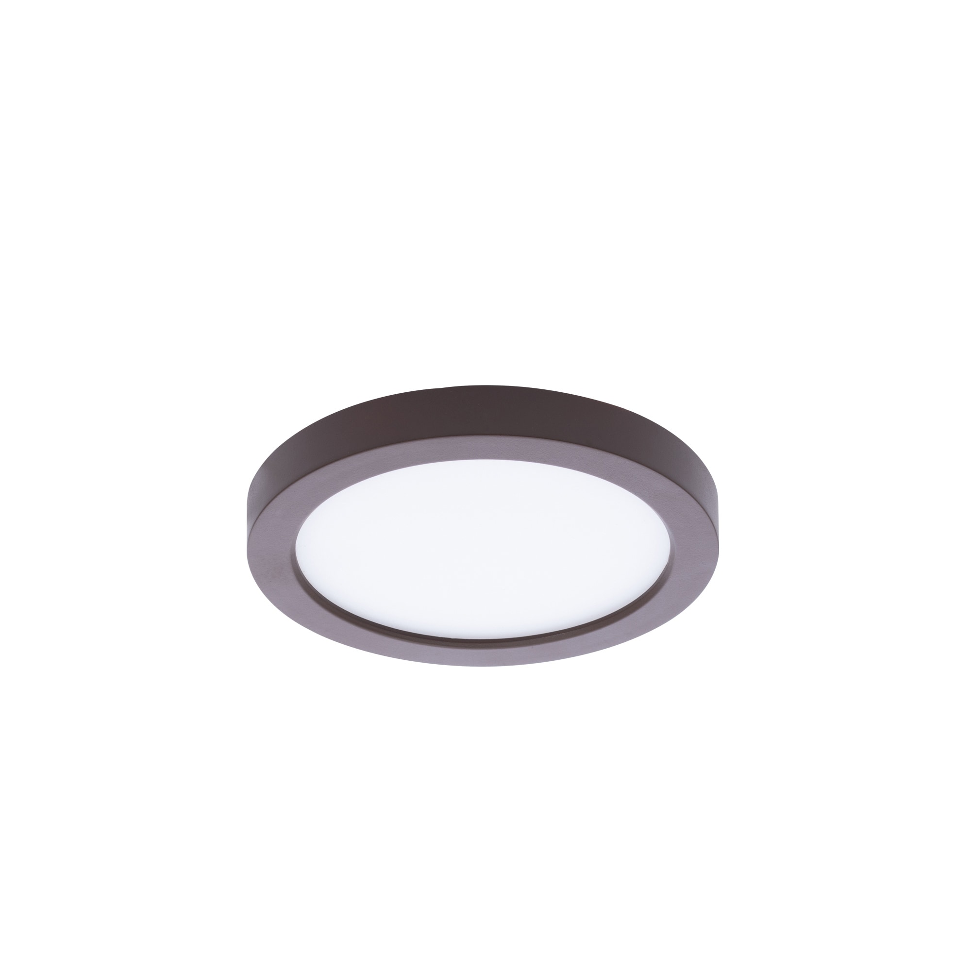 WAC Lighting FM-05RN-930-BZ Round 1 -Light 5.25-in Bronze Indoor/Outdoor Integrated LED Flush Mount Light ENERGY STAR Certified