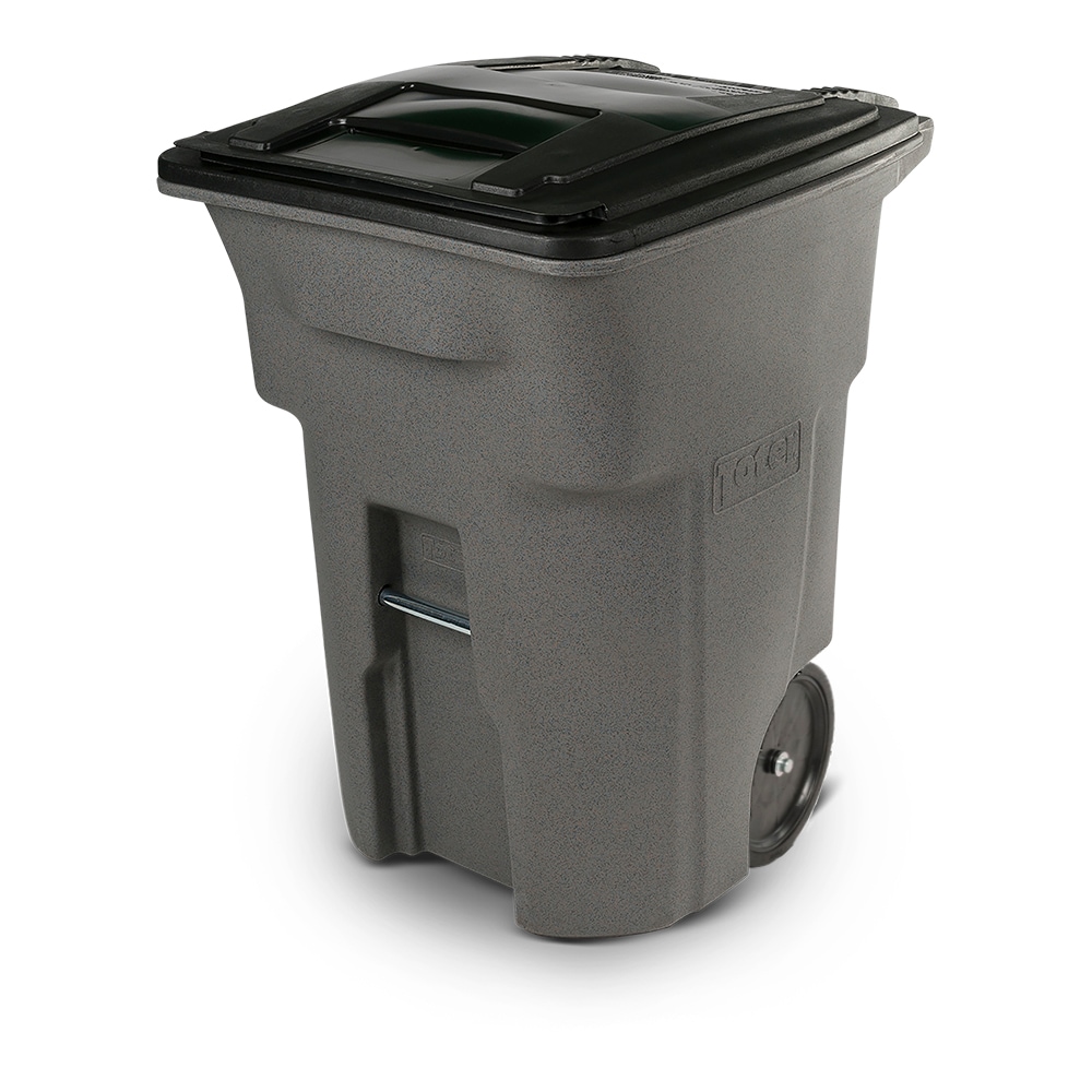 Toter ANA96-10599 96-Gallons Graystone Plastic Wheeled Outdoor Trash Can with Lid