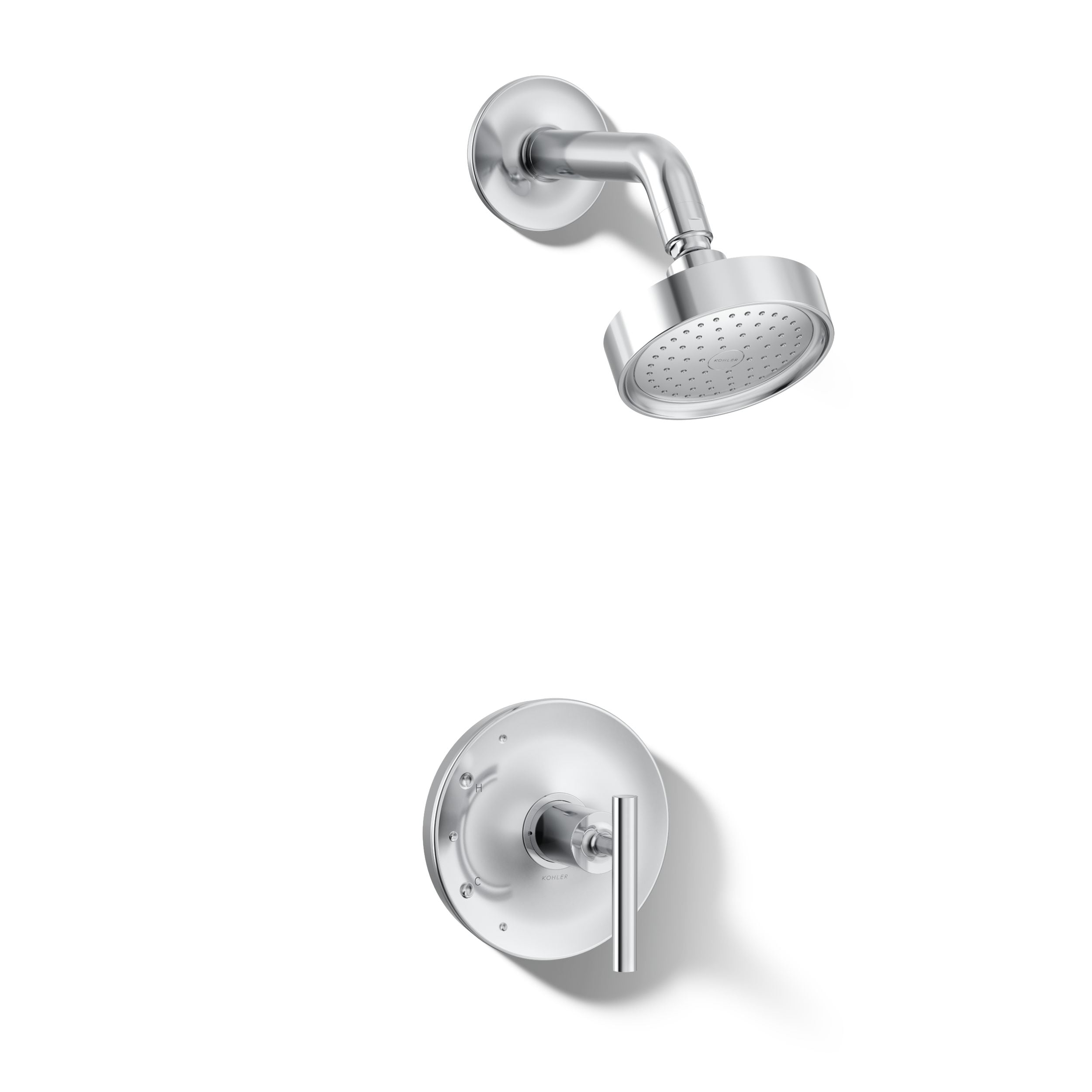 KOHLER Purist Polished Chrome 1-handle Single function 5.50-in Round Shower Faucet ( Valve not Included )