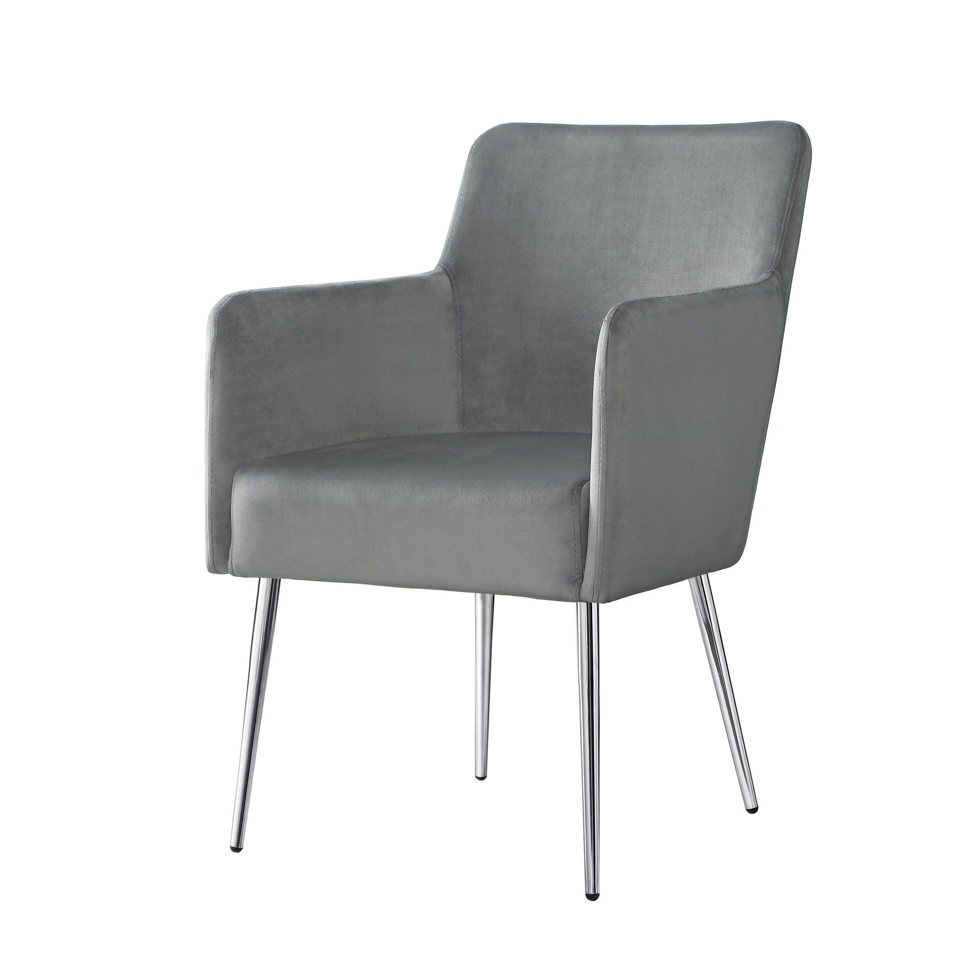 Inspired Home DC91-02LG2-LS Set of 2 Capelli Contemporary/Modern Velvet Upholstered Dining Arm Chair (Metal Frame)