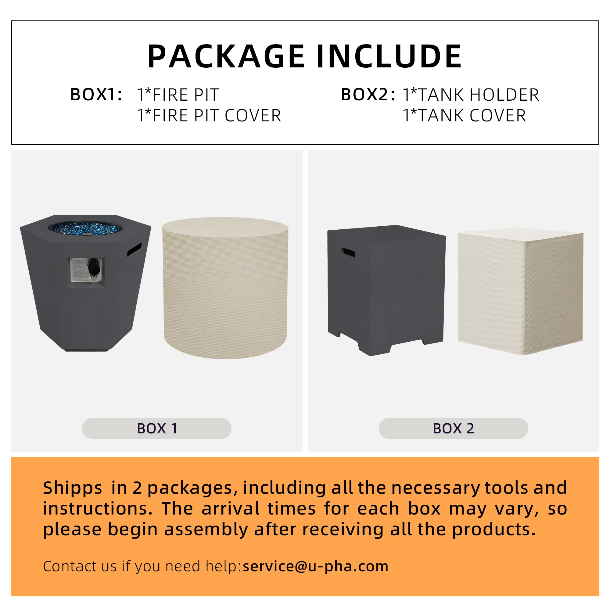 UPHA 24MGO-6BX-DKF Outdoor-Gas-Firepits - View #8
