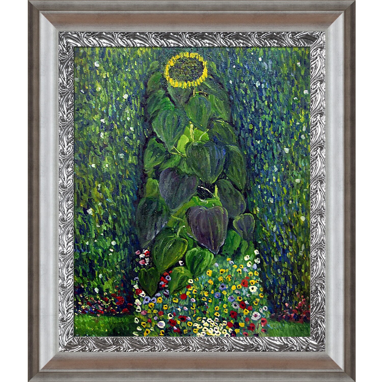 La Pastiche La Pastiche By OverstockArt Sunflower By Gustav Klimt With ...