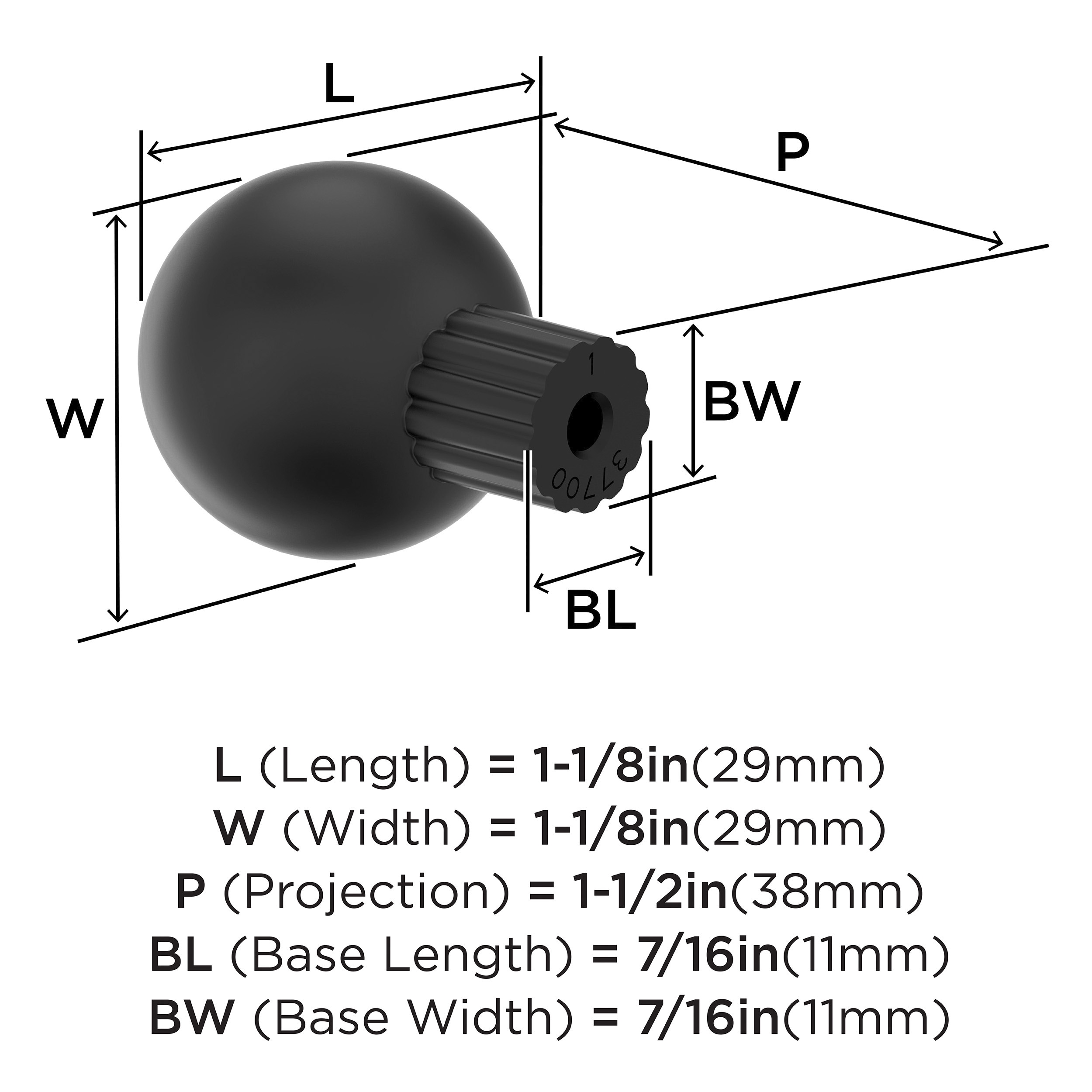 Amerock BP37700MB Cabinet-Knobs - View #4