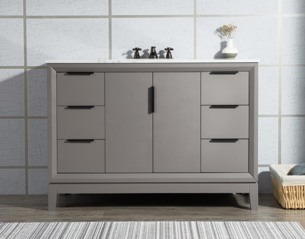 Water Creation Elizabeth 48-in Cashmere Grey Undermount Single Sink ...