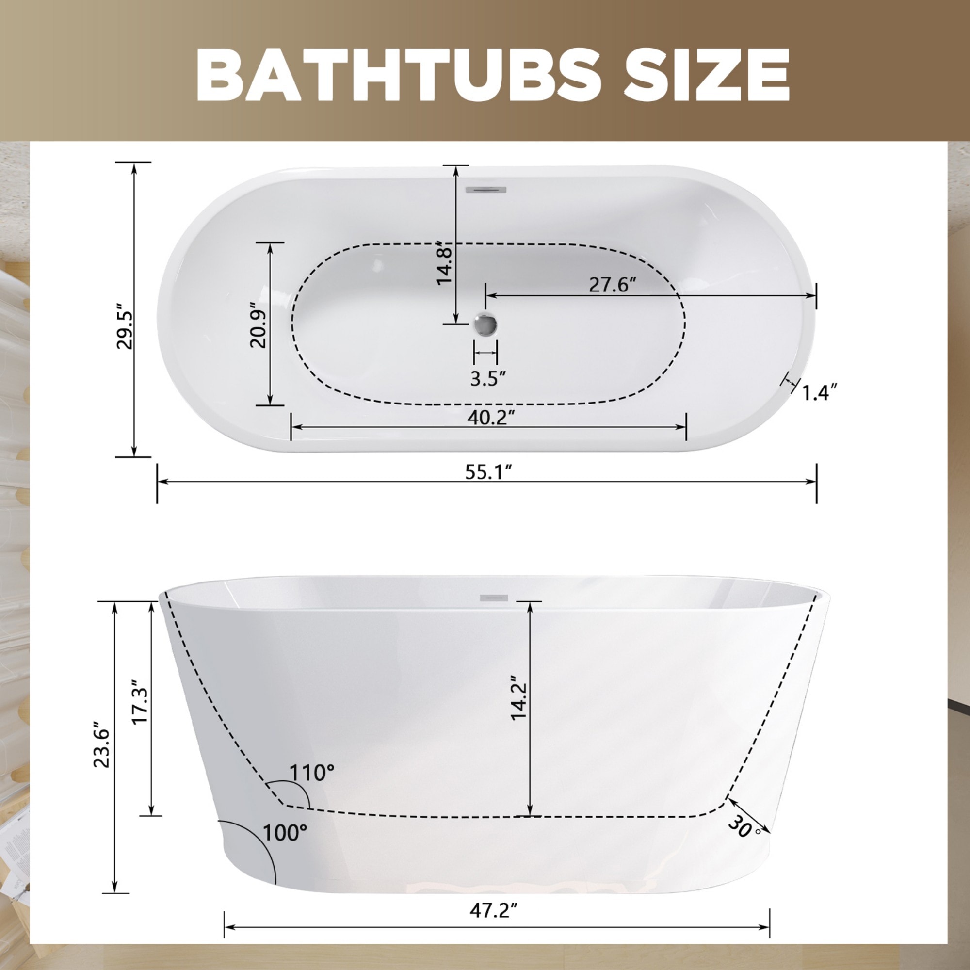 Dexmalle W1675P291373 bathtubs - View #8
