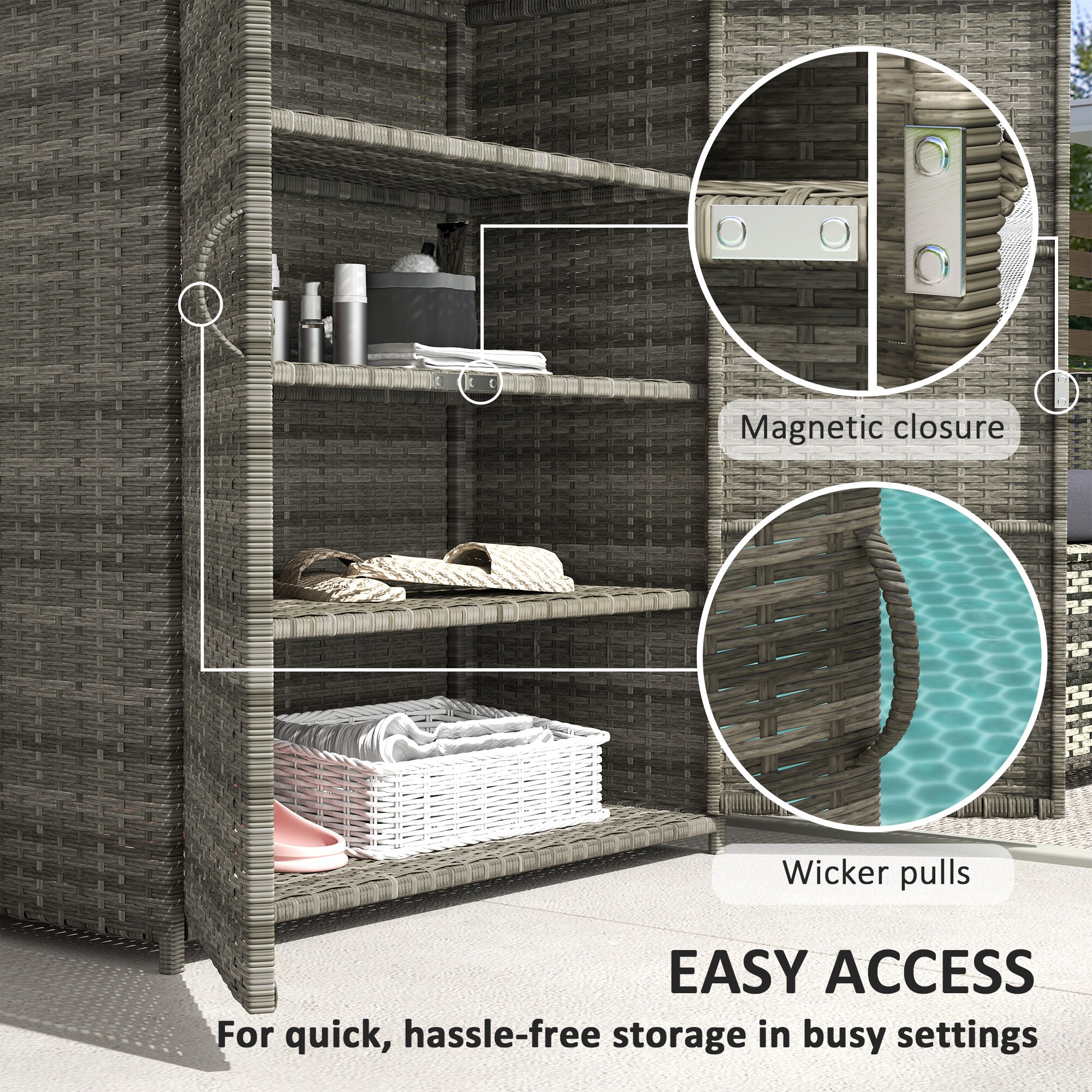 Outsunny 865-028V00GG Utility-Storage-Cabinets - View #8