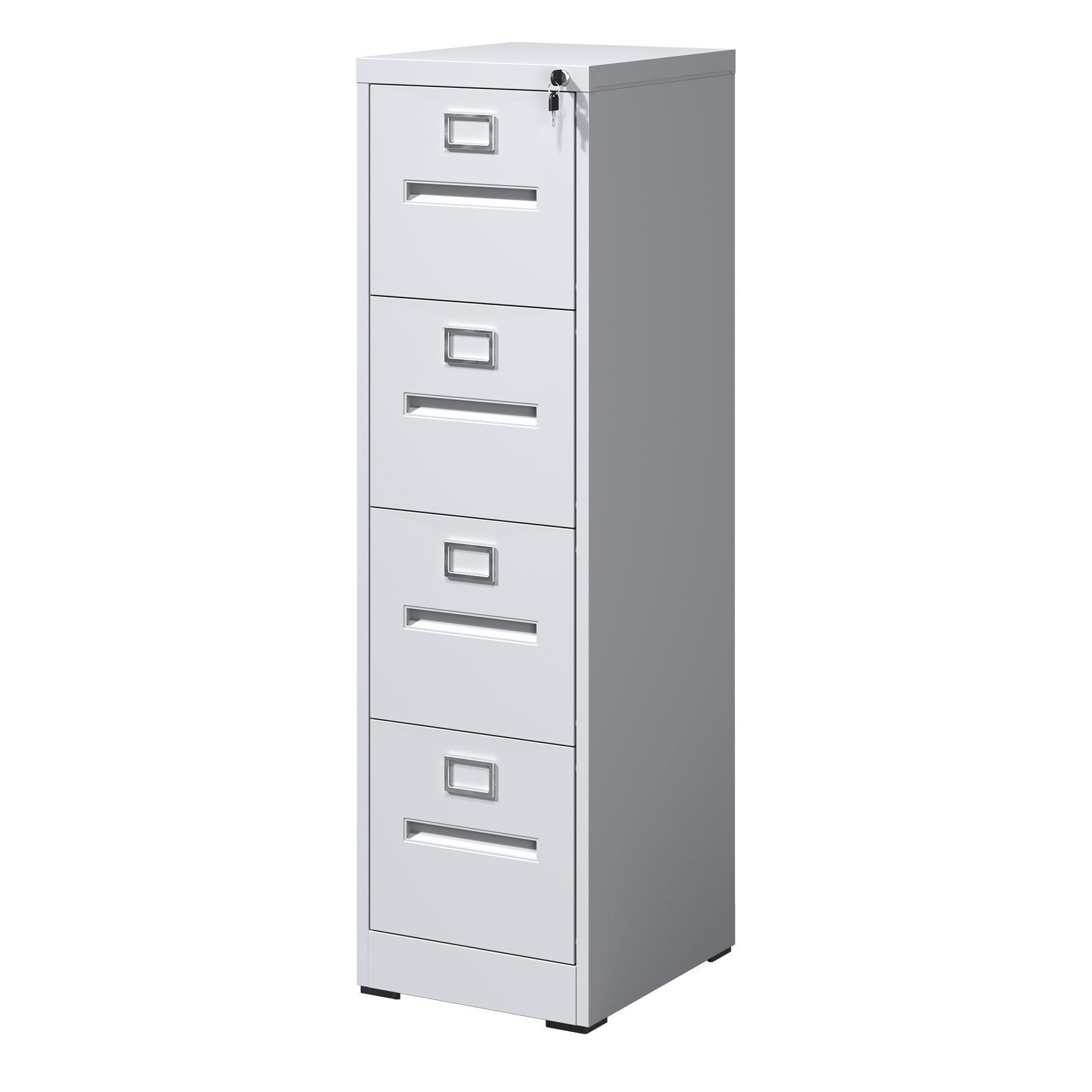 LOVMOR SF-Y-T2398P272093 4 Drawer File Cabinet with Lock Metal Vertical File Cabinet Office Home A4 Legal Letter Size Narrow File Cabinet Locked Assembly Required