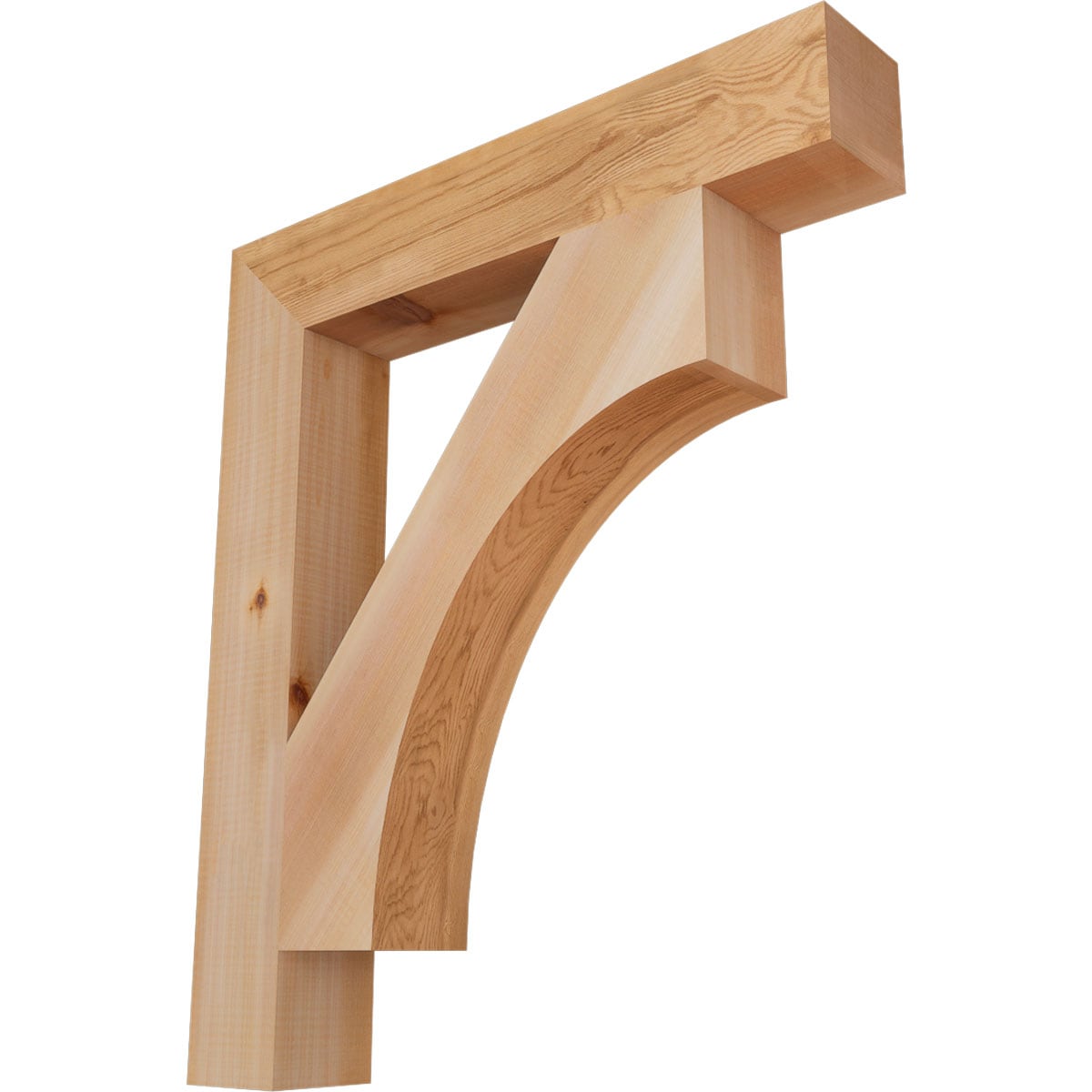 Ekena Millwork BKT04X24X28WTL05SWR Westlake block smooth 3-1/2-in x 24-in x 28-in Western red cedar Brown Wood Standard bracket